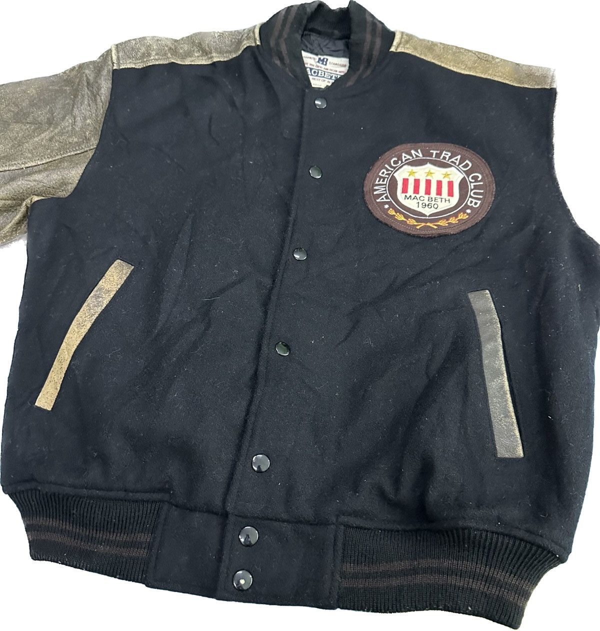 Macbeth Vtg Macbeth American Trad Club Varsity Leather/Wool Jacket Size US L / EU 52-54 / 3 - 8 Thumbnail
