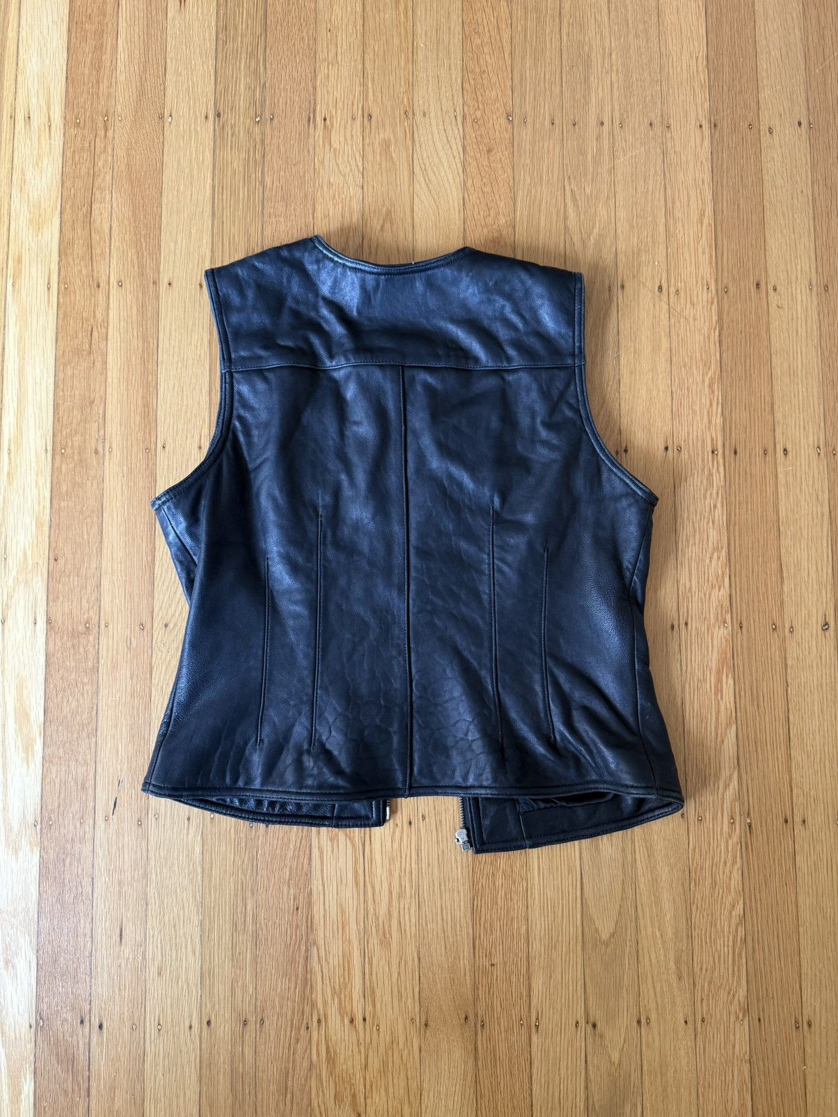 Other Valerie Stevens Black Leather Vest Size M / US 6-8 / IT 42-44 - 2 Thumbnail