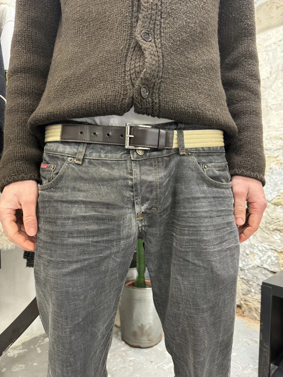 Prada × Vintage AW1999 Prada Beige Minimalist Leather Belt Size ONE SIZE - 3 Thumbnail