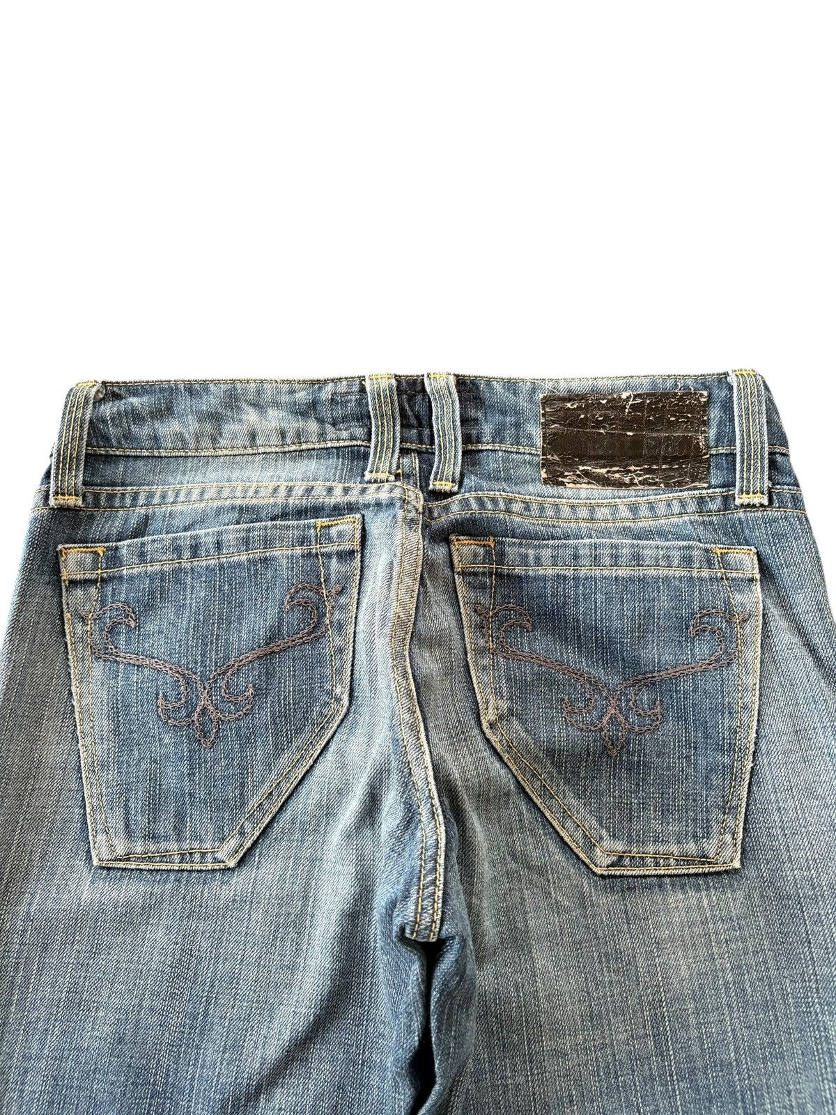 Edwin Vintage Edwin Vienus Faded Wash Distress Flare Jeans Size 29" - 4 Thumbnail