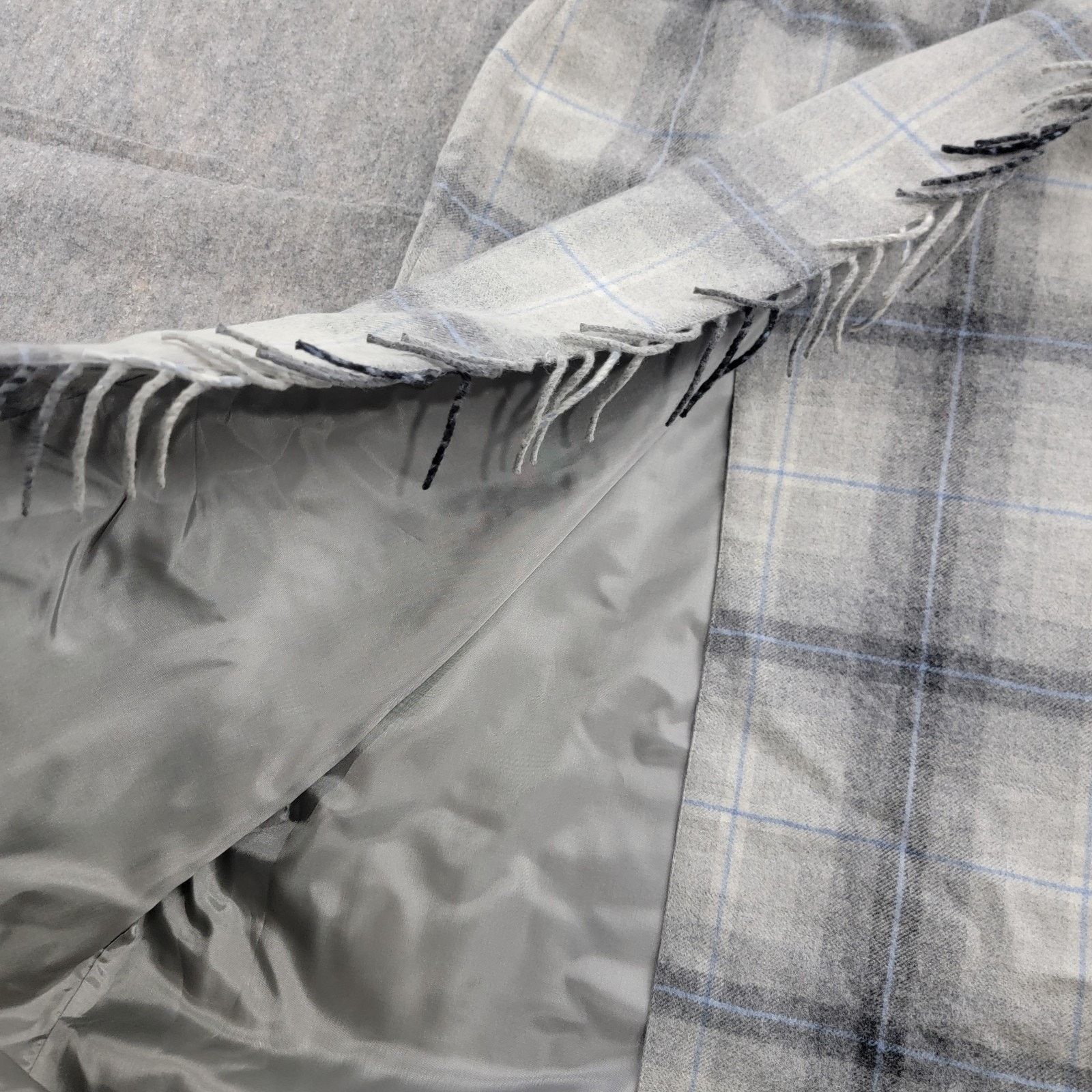 Vintage Liz Claiborne Y2K Windowpane Fringe Maxi Wrap Skirt Size 28" / US 6 / IT 42 - 6 Thumbnail