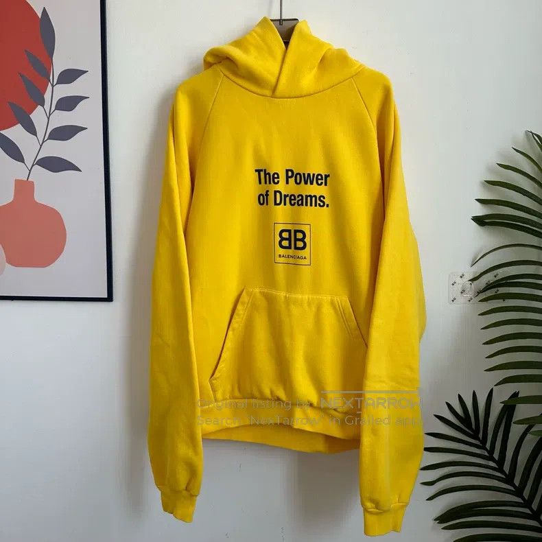 Balenciaga Balenciaga Yellow Logo Printed Sweatshirt Size US L / EU 52-54 / 3 - 1 Thumbnail