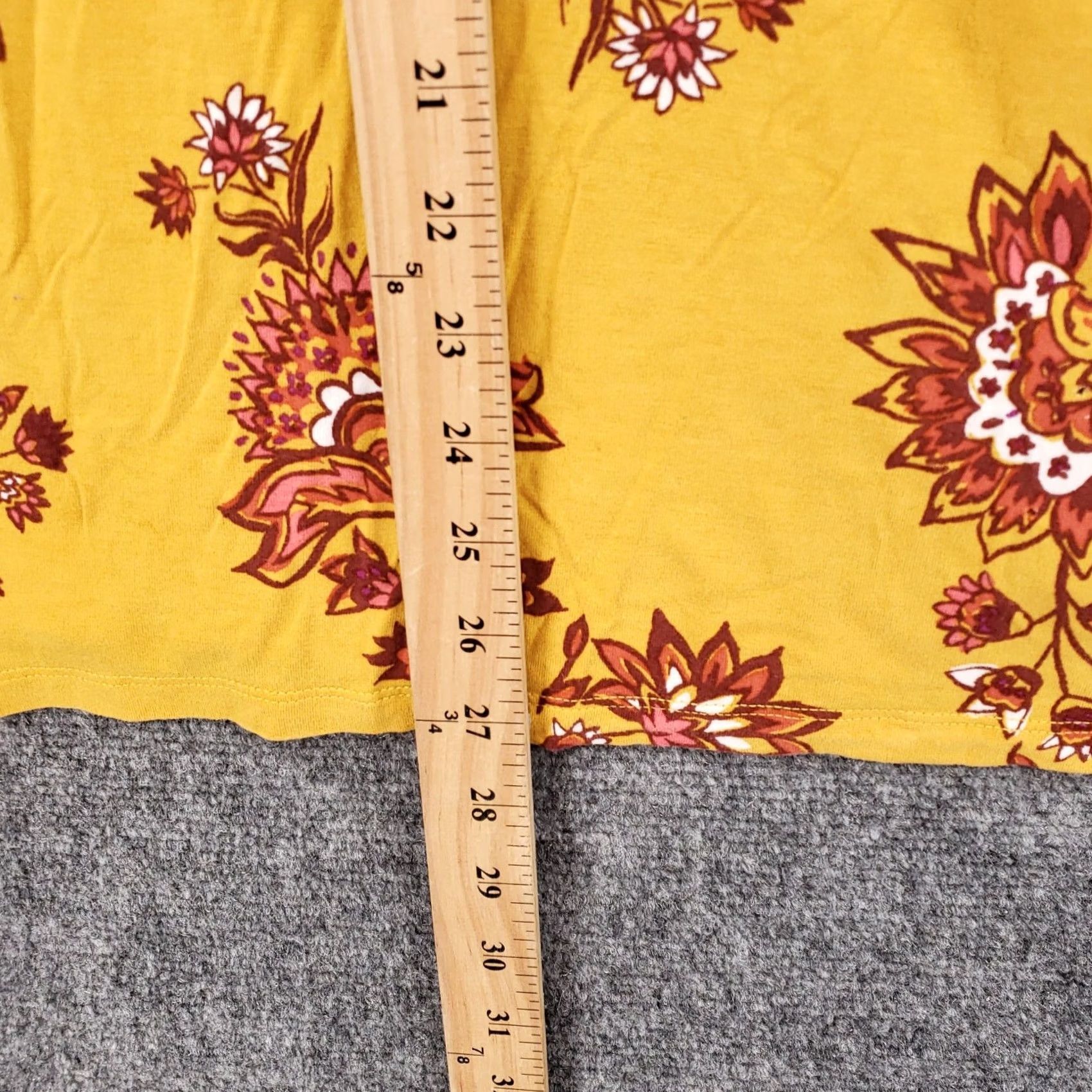 Old Navy Old Navy Blouse Womens 2XL XXL Yellow Floral Off The Shoulder Peasant Boho Top Size XXL / US 16-18 / IT 52-54 - 5 Thumbnail