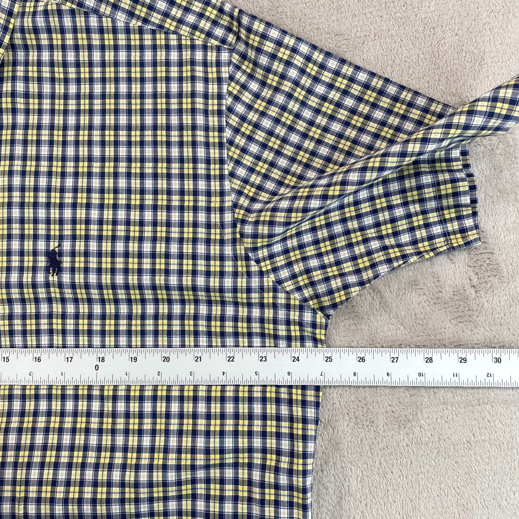 Polo Ralph Lauren Polo Ralph Lauren Blake Shirt Men M Plaid Blue Yellow Button-Up Short Sleeve Preppy Vintage? Size US M / EU 48-50 / 2 - 5 Thumbnail