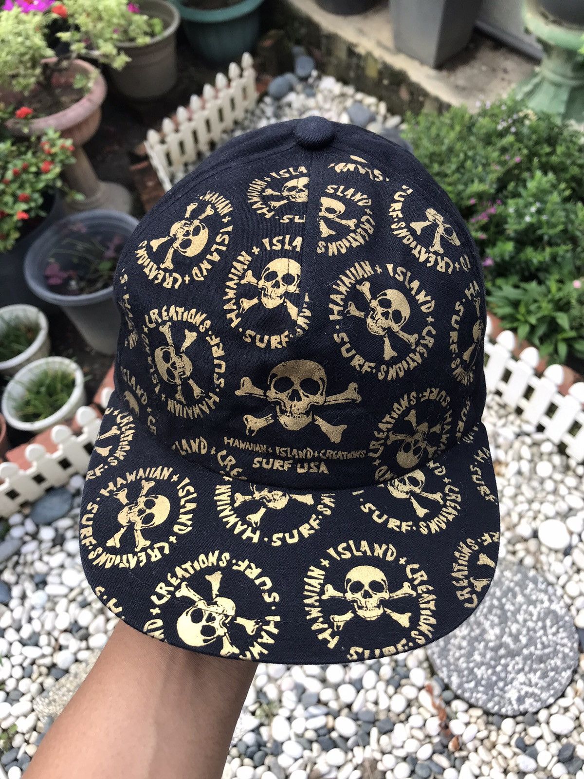 Japanese Brand VTG HIC HAWAIIAN ISLAND CREATIONS SURF CAP HAT 🇯🇵 Size ONE SIZE - 2 Thumbnail