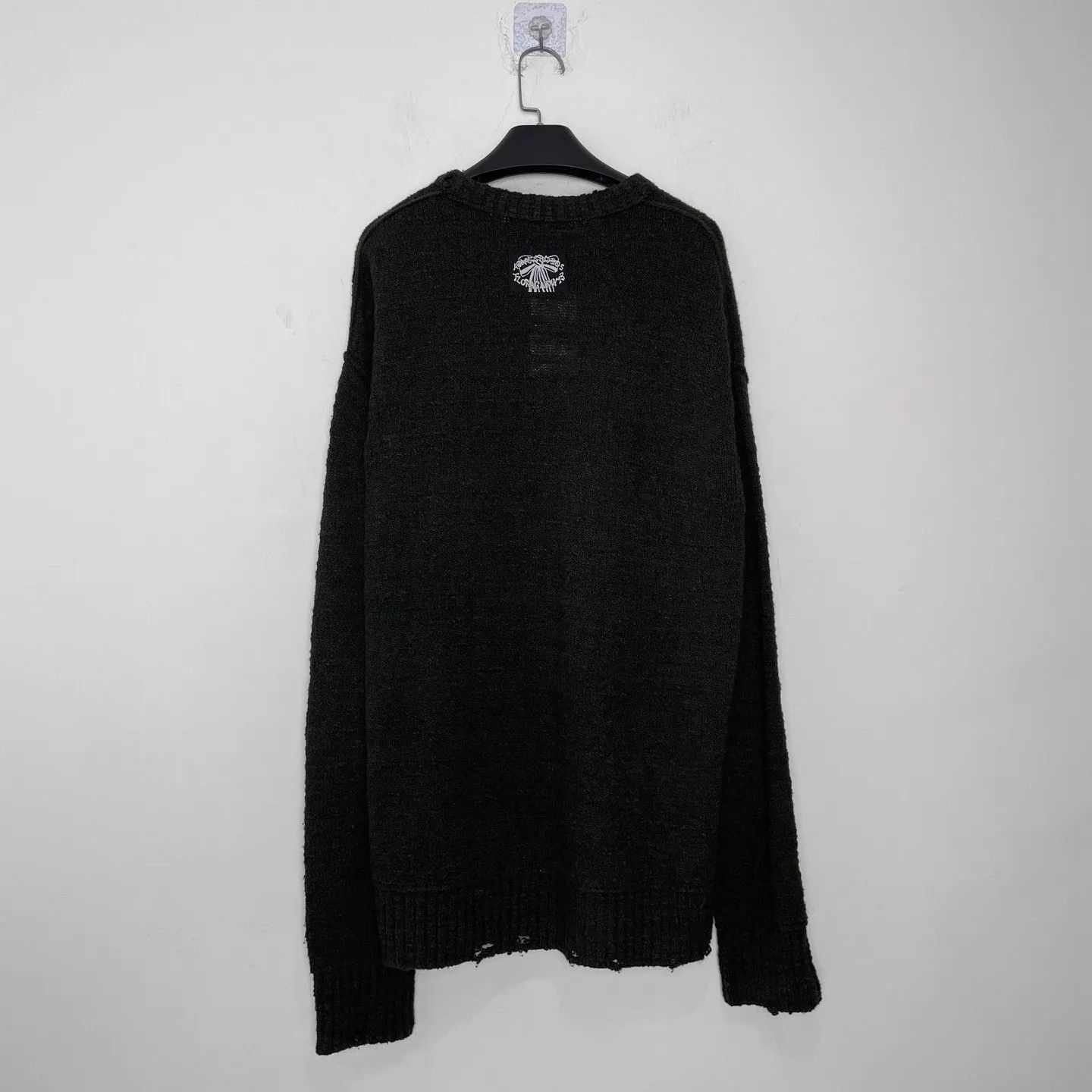 Acne Studios Acne 25SS Distressed Oversized Drop Shoulder Sweater Green M Size US M / EU 48-50 / 2 - 2 Thumbnail
