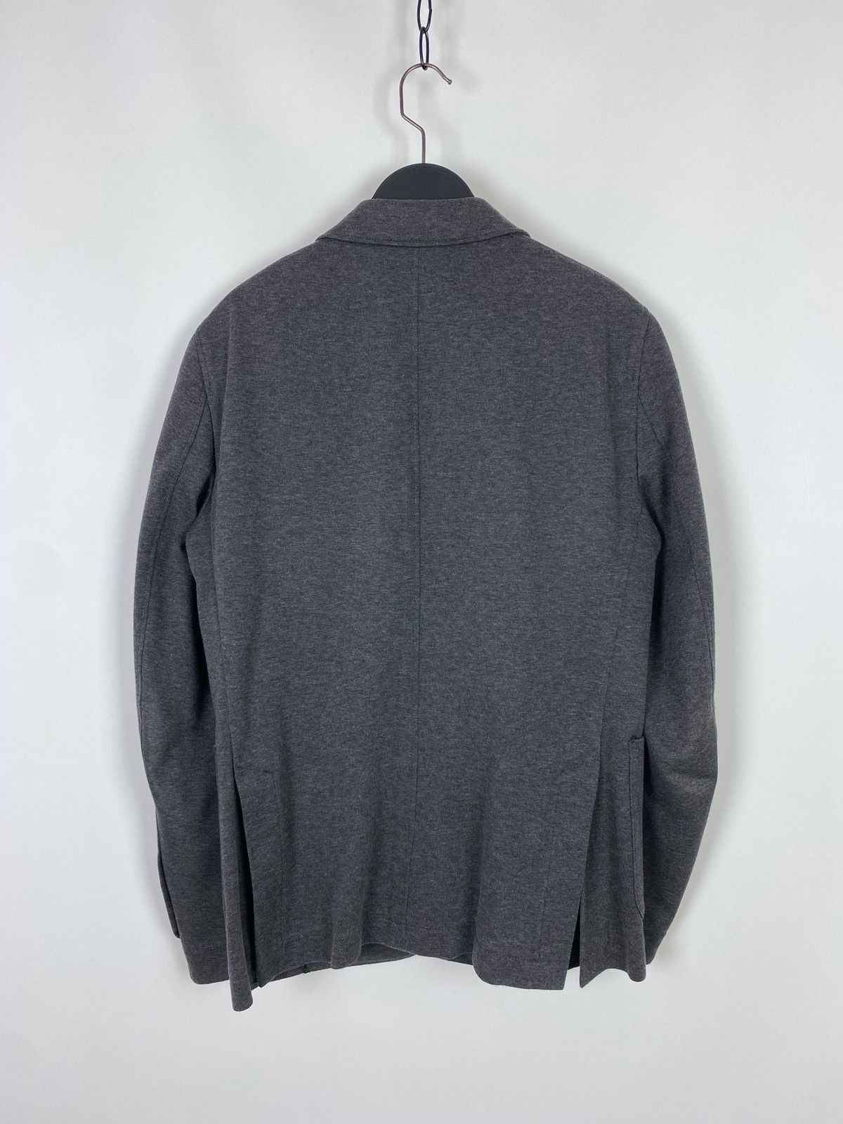 Hackett Hackett Piquet Jersey Gray Two Button Blazer Jacket Size US M / EU 48-50 / 2 - 8 Thumbnail