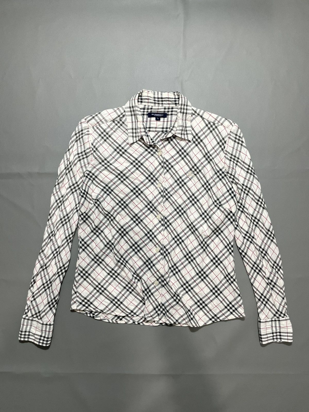 Burberry × Vintage Vintage Burberry Nova Check Women's Shirt Size L / US 10 / IT 46 - 1 Thumbnail