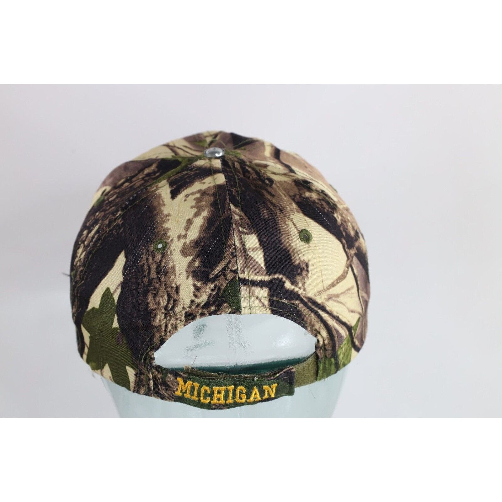 Vintage Vintage 90s Distressed University of Michigan Camo Hat Size ONE SIZE - 4 Thumbnail