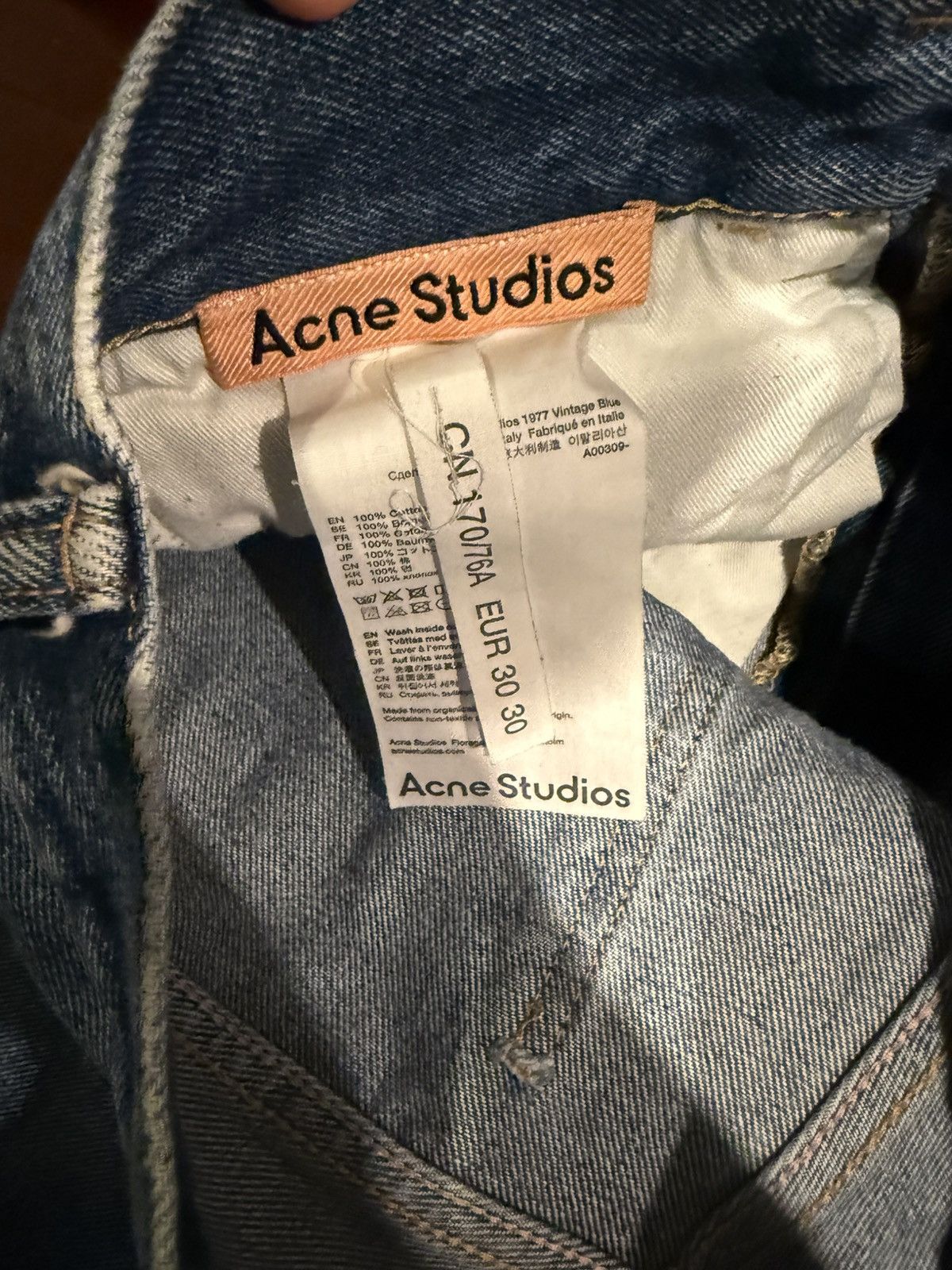 Acne Studios Acne Studios “1977 Vinatge Blue” Jeans Size US 30 / EU 46 - 9 Thumbnail