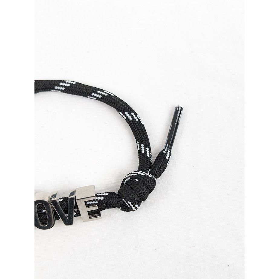 Balenciaga o1rshd1 Size: OS / Plate Love Bracelet in Black/White Size ONE SIZE - 5 Thumbnail