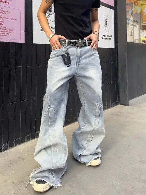 Japanese Brand Asaoka x Yuko Flared Relaxed Wide Leg Jeans Futuristic Size US 32 / EU 48 - 8 Thumbnail