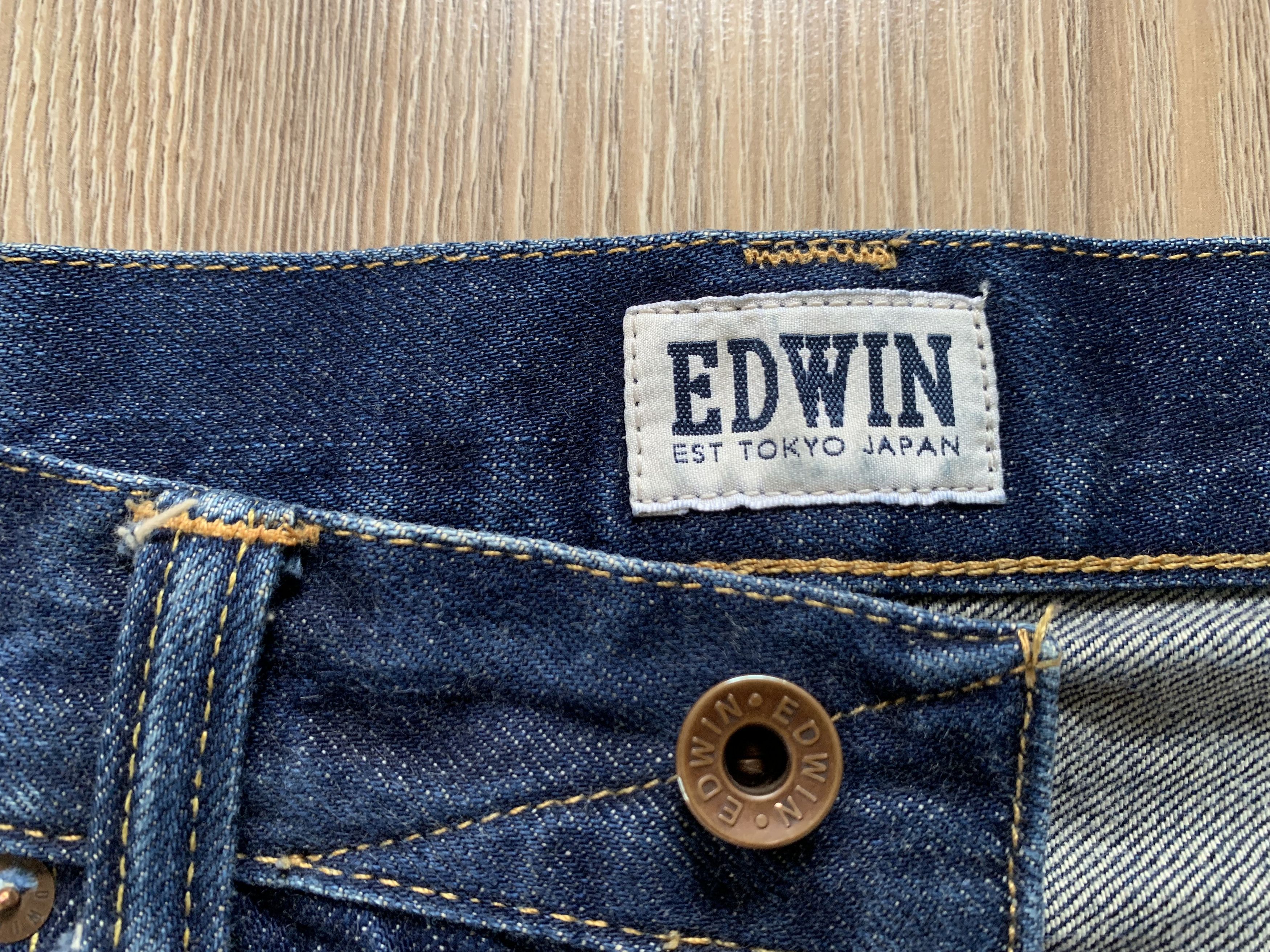 Edwin Vintage Edwin ED-80 Rainbow Selvedge Denim Slim Jeans Size US 30 / EU 46 - 9 Thumbnail