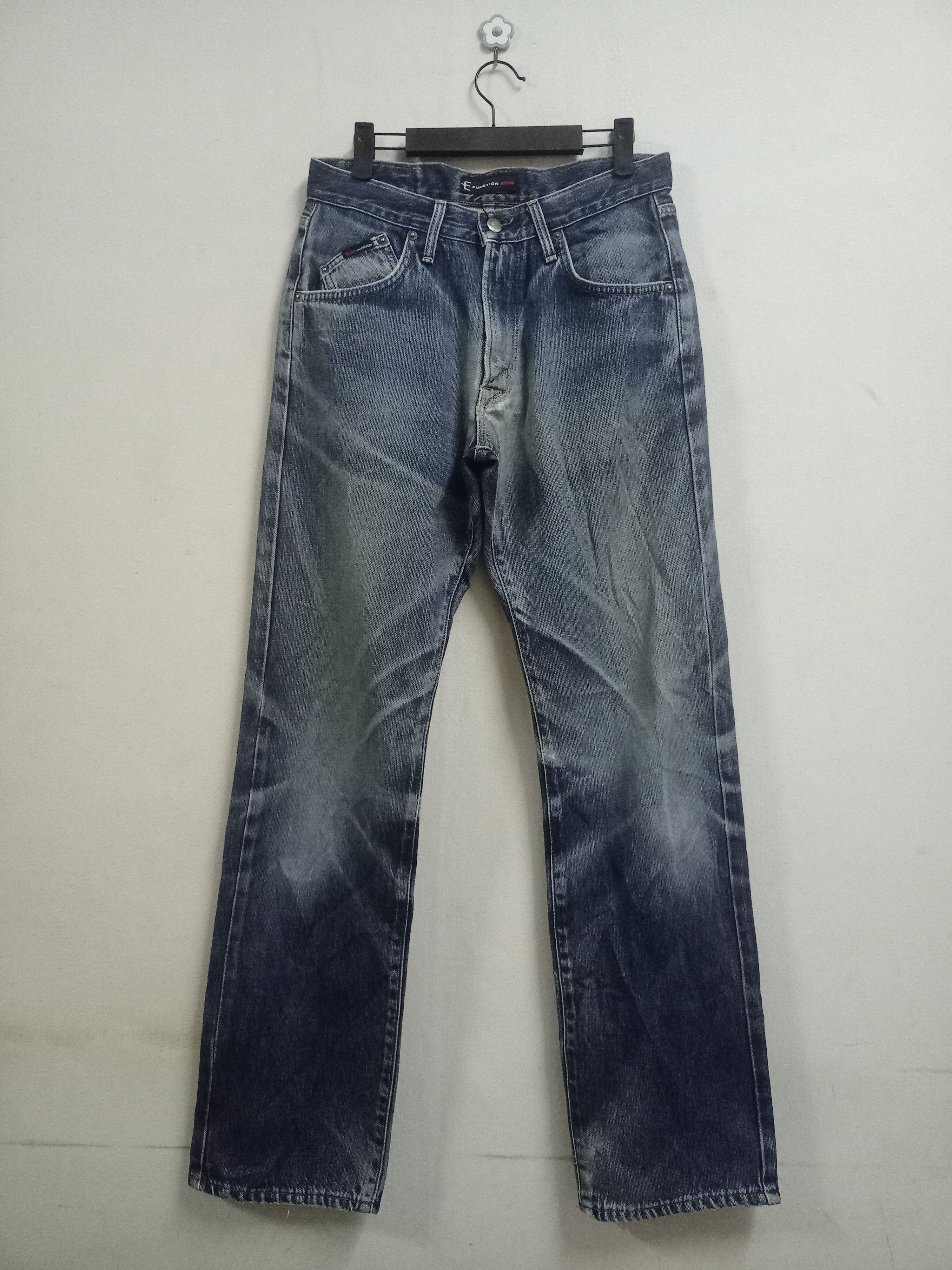 image of Distressed Denim x Edwin Vintage Japanese Edwin E-Function Baggy Style Jeans 30X33 in Blue, Men's