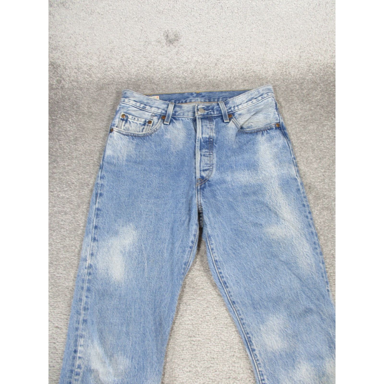 Levi's Levi's 501 Jeans Womens 29 Light Blue Denim Button Fly High Rise Straight Pants Shirt? Size 29" - 3 Thumbnail