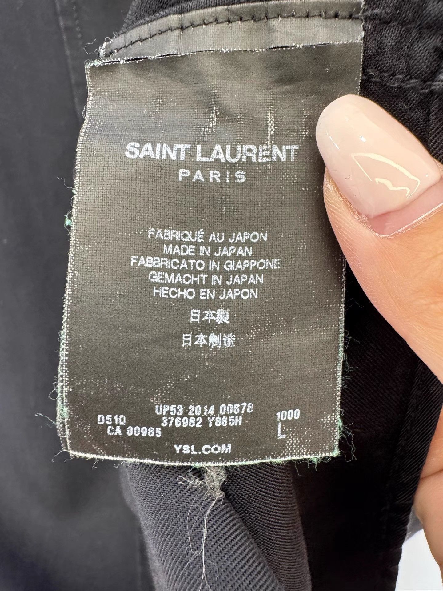 Saint Laurent Paris Saint Laurent Men's Black Denim Shirt K36 Size US L / EU 52-54 / 3 - 4 Thumbnail
