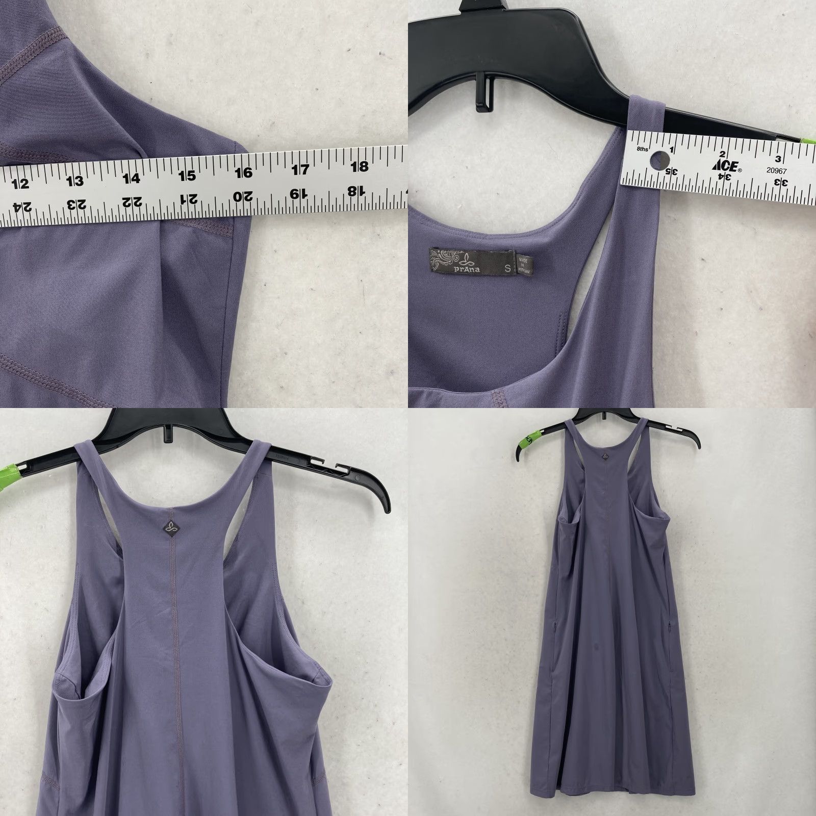 Prana Prana Barton Dress Womens Small Purple Sleeveless Racerback Pockets Activewear Dress Tank Dress Casual Travel Workwear Size S / US 4 / IT 40 - 8 Thumbnail