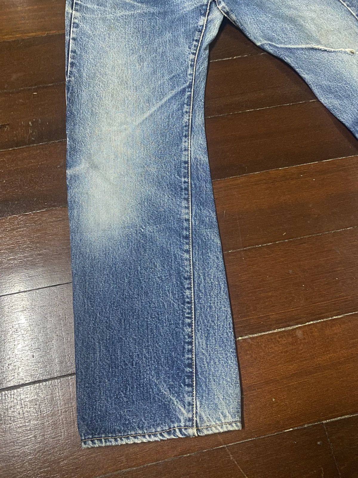Pherrow's Pherrow’s Stormy Blue lot 404 Flared Denim Jeans distressed Size US 30 / EU 46 - 7 Thumbnail