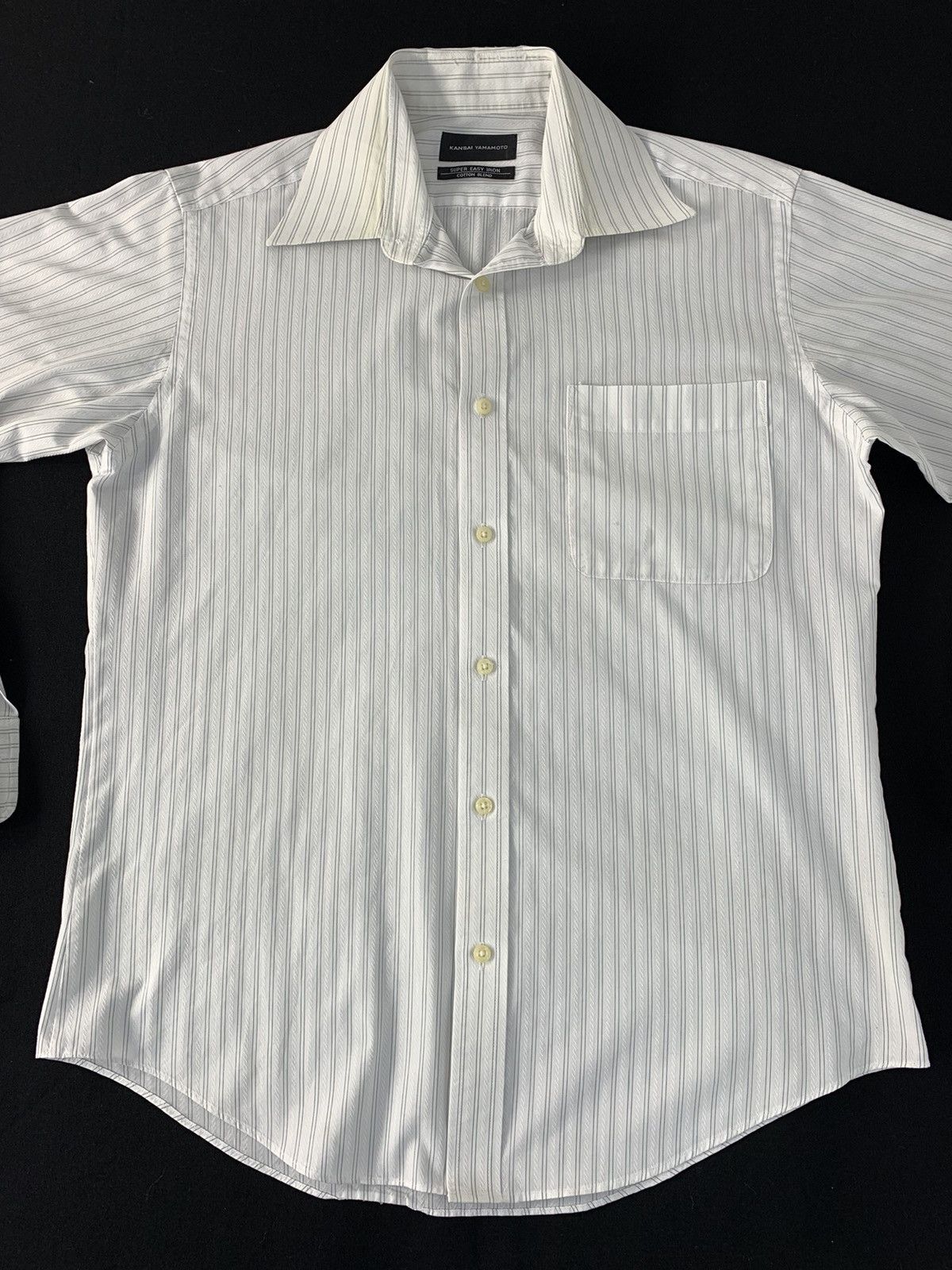 Kansai Yamamoto 90s Kansai Yamamoto Striped Casual Office Wear Cotton Blend Size US M / EU 48-50 / 2 - 2 Thumbnail