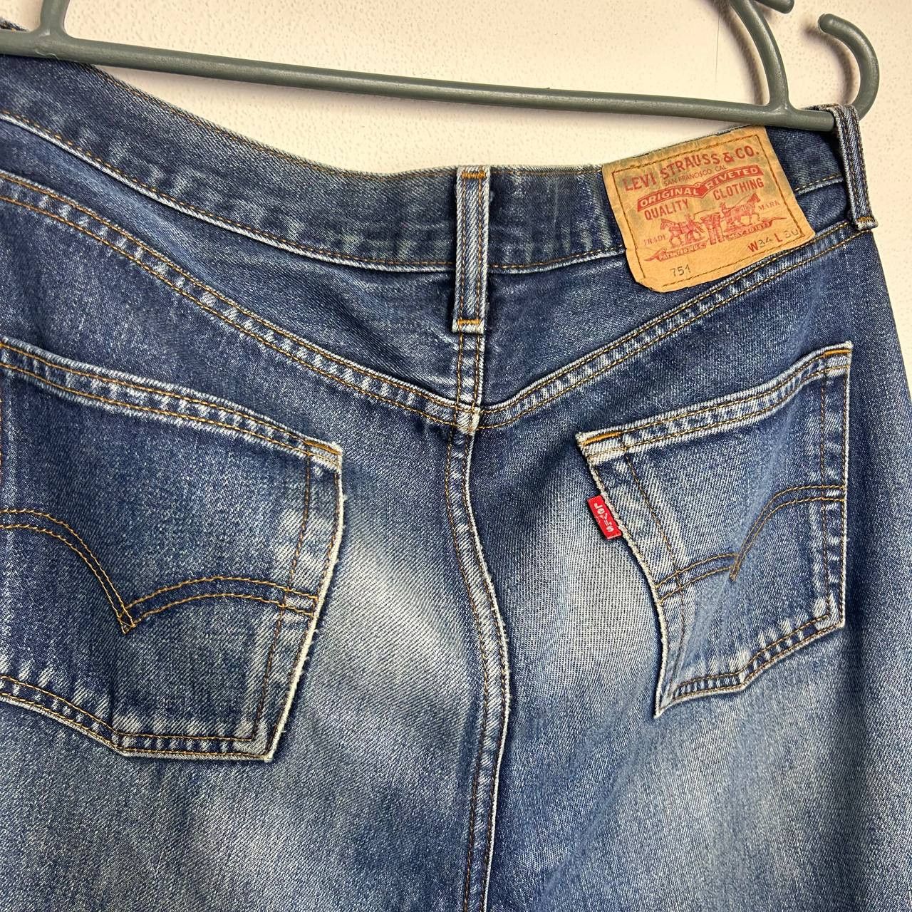 Levi's Vintage Clothing vintage levis 751 Baggy Blue denim streetwear jeans Size US 34 / EU 50 - 3 Thumbnail