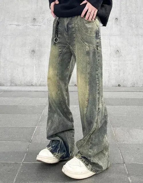 Designer Vintage Men Flared Jeans Size US 30 / EU 46 - 7 Thumbnail