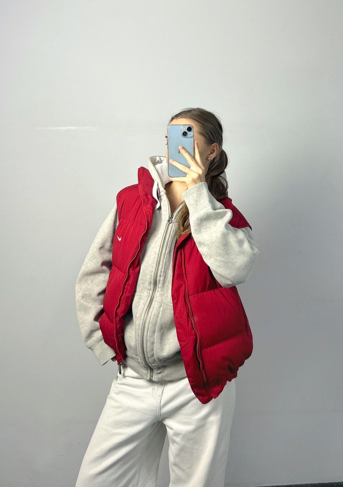 Nike Vintage Vest Nike swoosh drill down hooded rare y2k Size US S / EU 44-46 / 1 - 3 Thumbnail