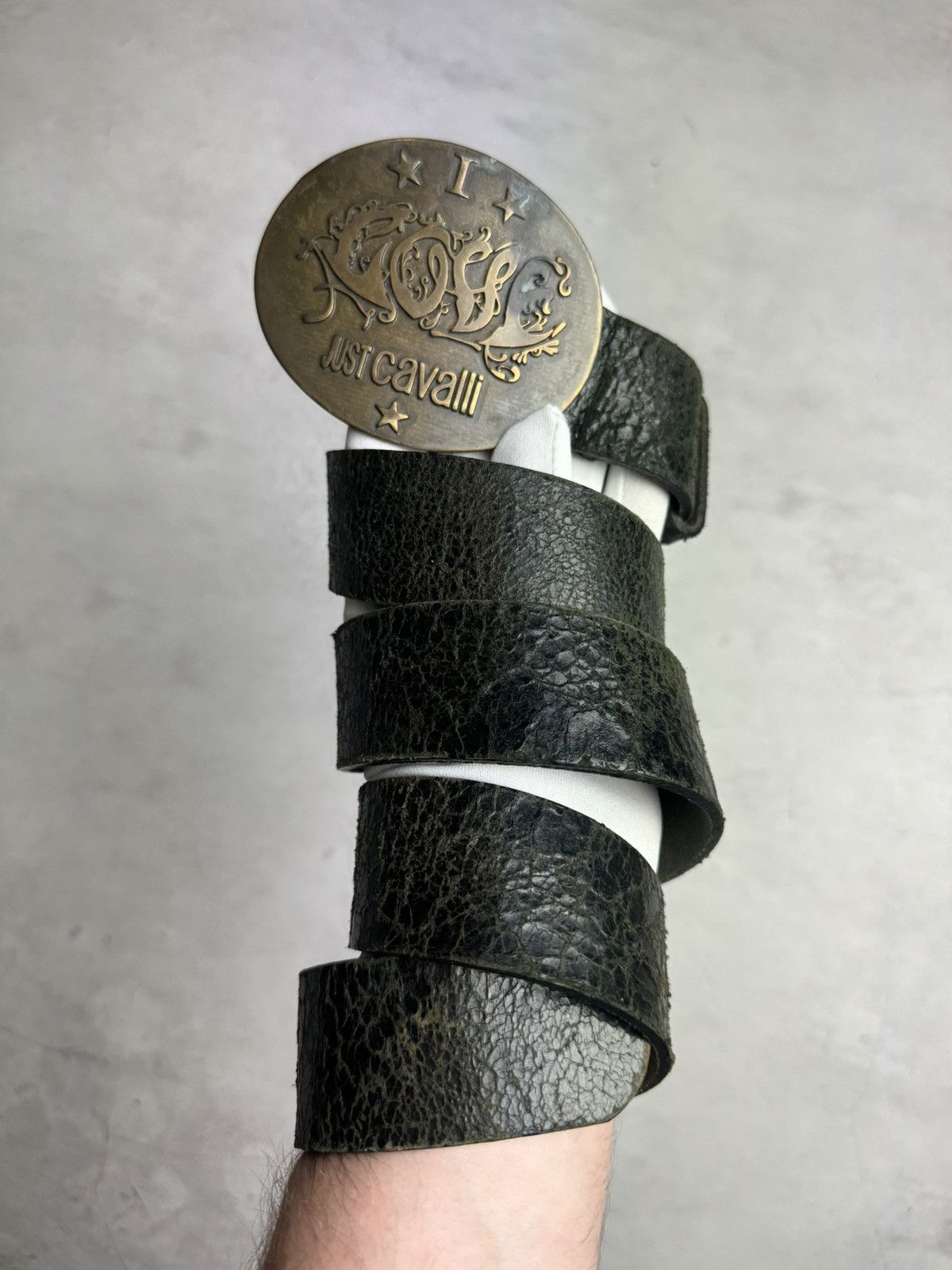 Just Cavalli × Vintage Just Cavalli Belt Leather Black Vintage men’s Size ONE SIZE - 1 Thumbnail