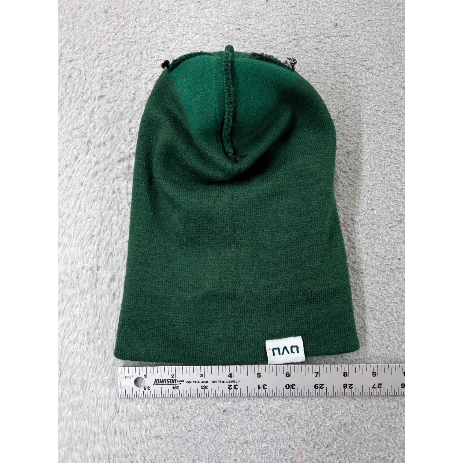 Vintage Utah Valley University Beanie Toque Adult One Size Green Pom Knit Cotton Blend Hat Beanie Unbranded Unisex Adults Size ONE SIZE - 5 Thumbnail