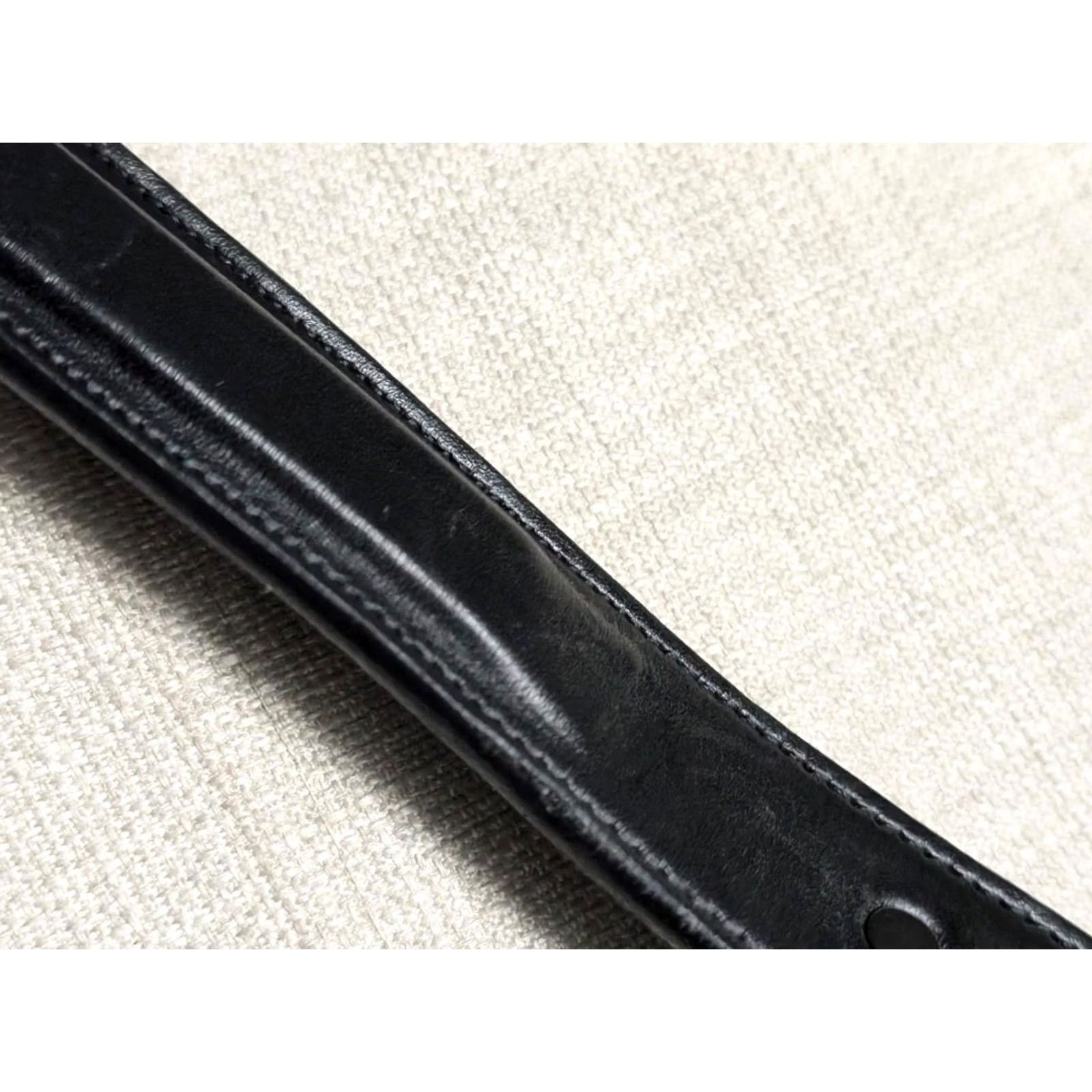 Vintage VINTAGE USA MADE WESTERN BUCKLE BELT 1-1/4" 44 BLACK ENGLISH BRIDLE LEATHER COWBOY H Bum Size 44 - 6 Thumbnail