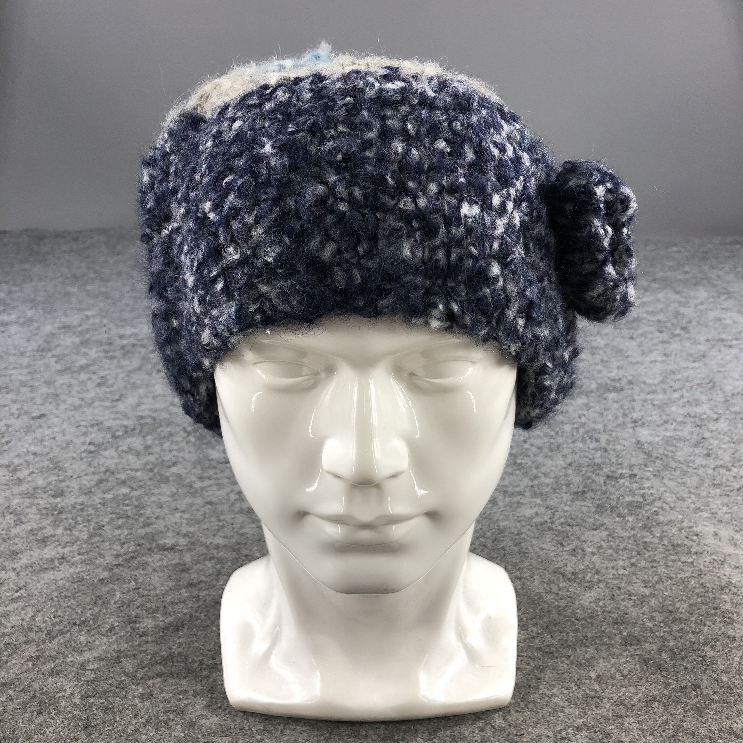 Vintage Crochet Flower Beanie Snowcap Snow Hat B406 Size ONE SIZE - 1 Thumbnail