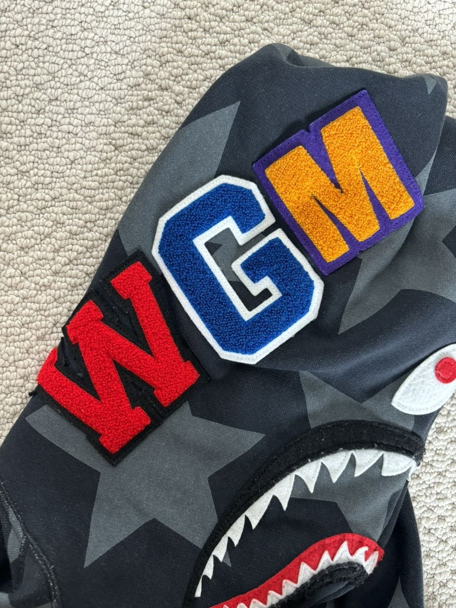 Bape Sta Pattern Shark Full Zip Hoodie Size US M / EU 48-50 / 2 - 2 Thumbnail