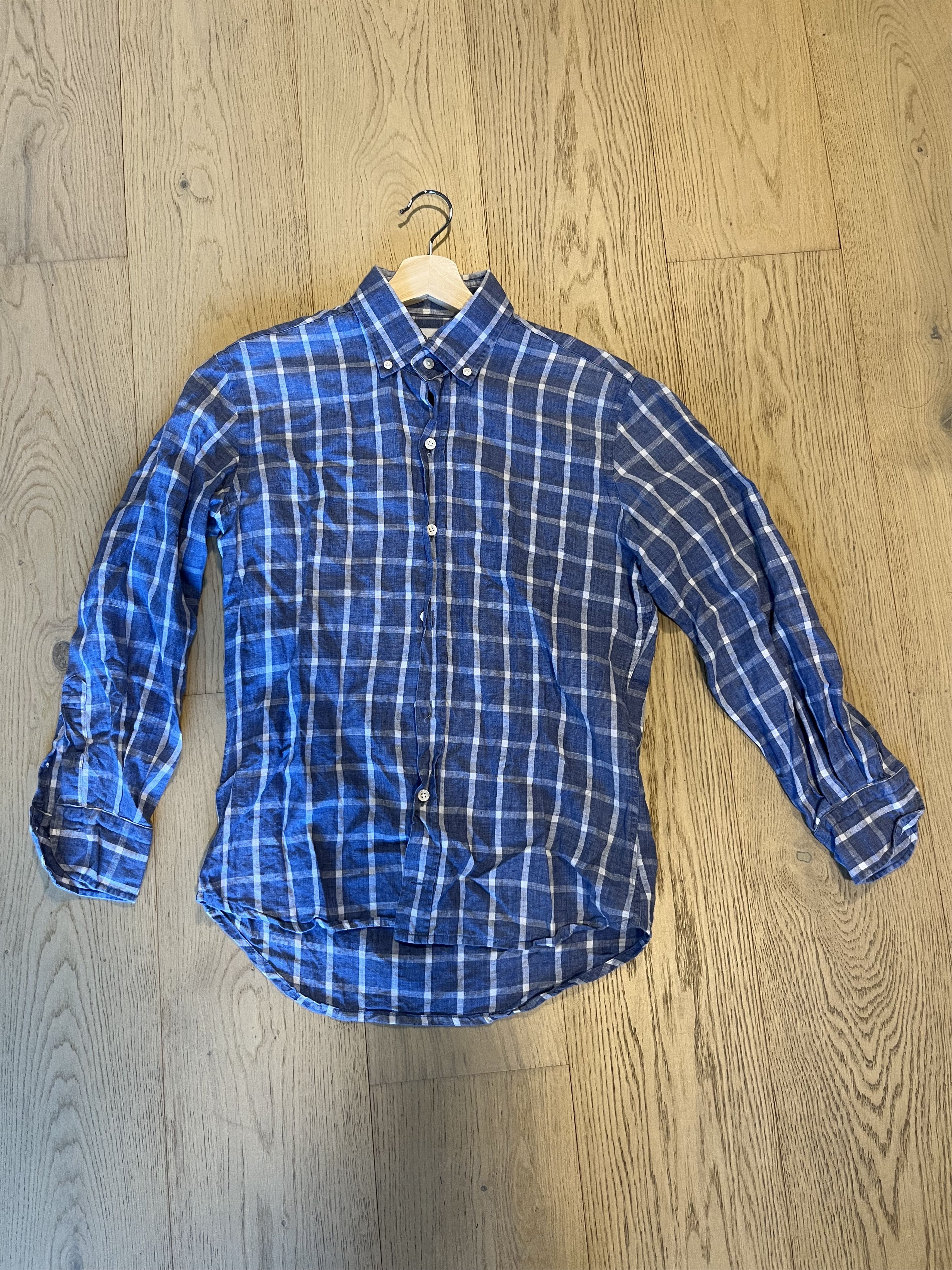 Ledbury Ledbury linen/cotton check shirt Size US XS / EU 42 / 0 - 1 Thumbnail