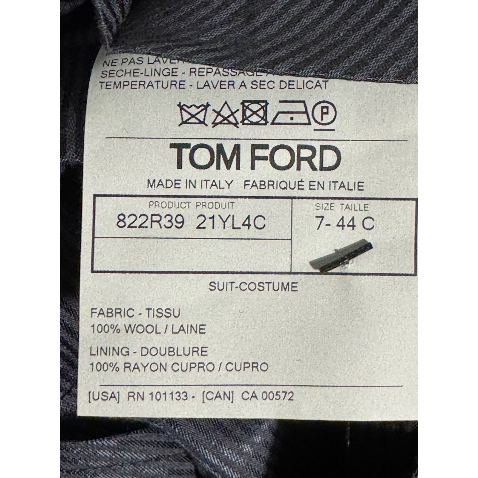 Tom Ford Tom Ford 2pc Charcoal Prince of Wales Peak Suit 36S 31x32 Size 36S - 10 Thumbnail