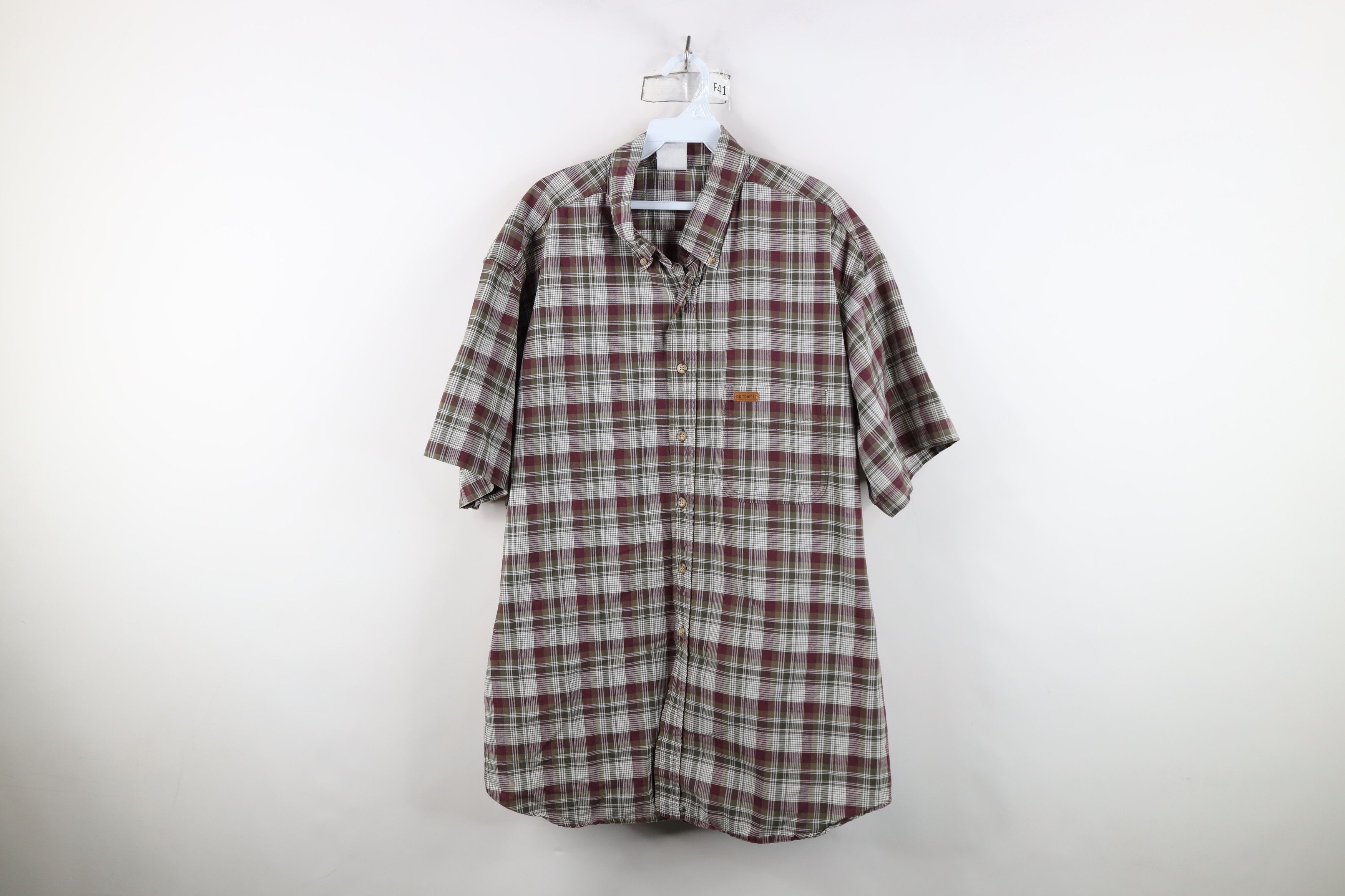 Carhartt Vintage 90s Carhartt Spell Short Sleeve Button Down Shirt Size US XXL / EU 58 / 5 - 1 Thumbnail