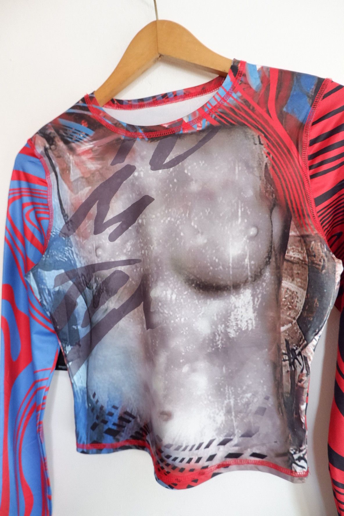 20471120 Vintage Boobs Printed Polyester Long sleeve Size M / US 6-8 / IT 42-44 - 3 Thumbnail