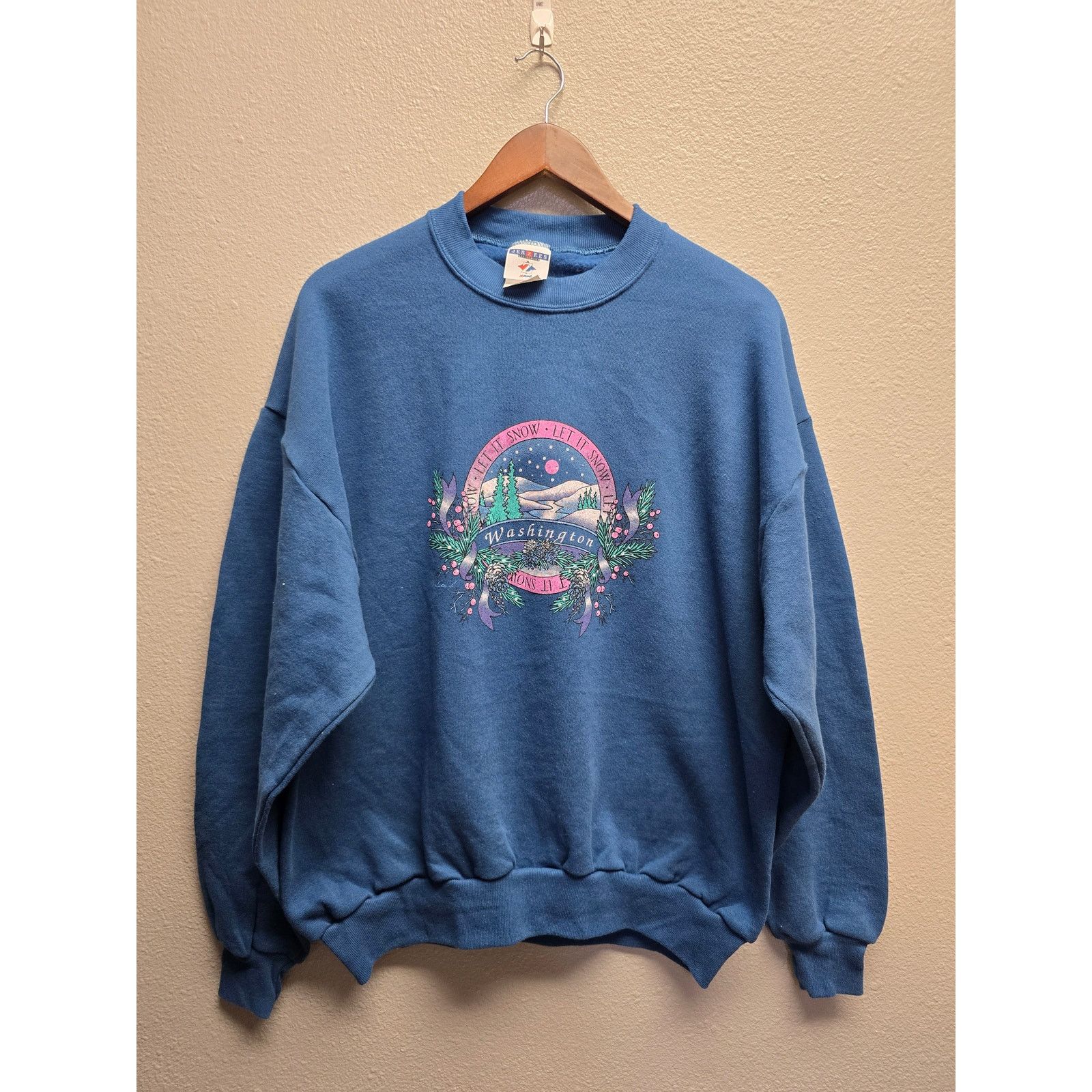 Vintage Vintage Washington Crewneck Sweatshirt Let It Snow 90s XL Size US XL / EU 56 / 4 - 1 Thumbnail