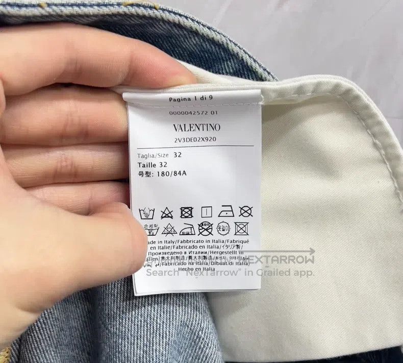 Valentino Valentino Washed leather logo jeans Size 31" - 4 Thumbnail