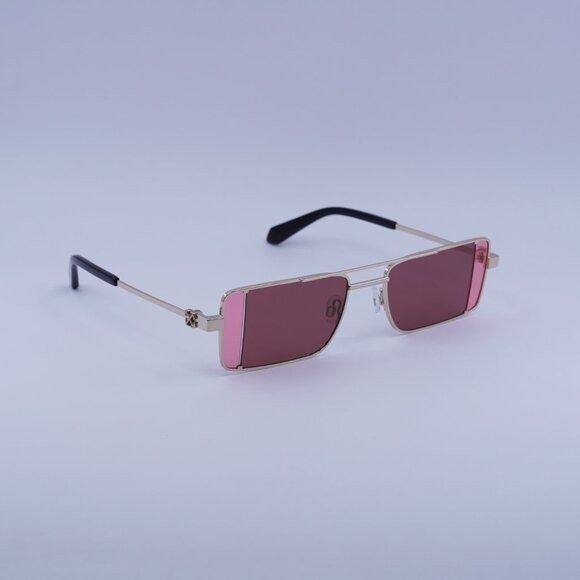 Off-White Off-White OERI14A CORTEZ 7628 Sunglasses Gold Rectangle Size ONE SIZE - 1 Thumbnail
