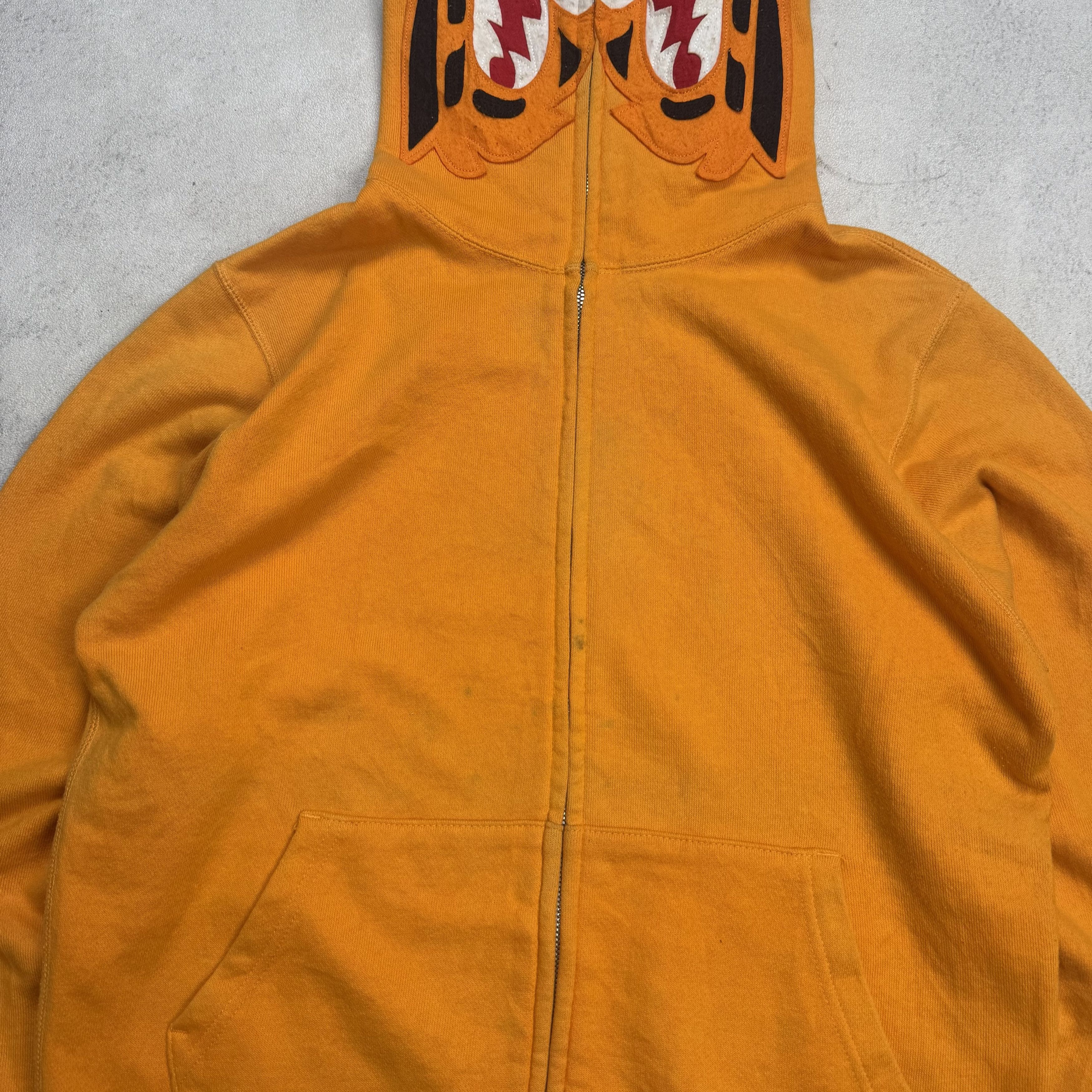 Bape Bape Orange Tiger Shark Hoodie Orange Size US S / EU 44-46 / 1 - 4 Thumbnail