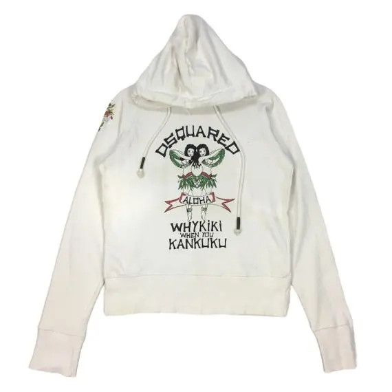 Dsquared2 DSQUARED2 ITALY Whykiki When You Kankuku Aloha Hoodie Size M / US 6-8 / IT 42-44 - 1 Thumbnail