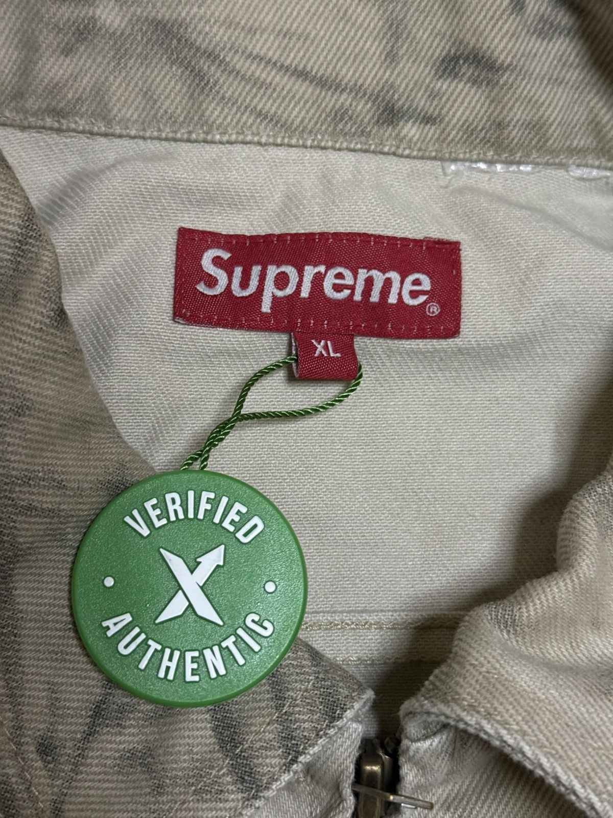 Supreme Supreme is love denim trucker jacket xl stone Size US XL / EU 56 / 4 - 3 Thumbnail
