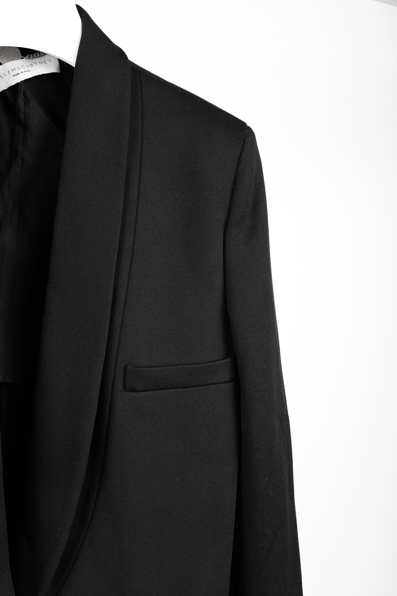 Stella McCartney Stella McCartney Black Wool-Gabardine Coat Size S / US 4 / IT 40 - 5 Thumbnail
