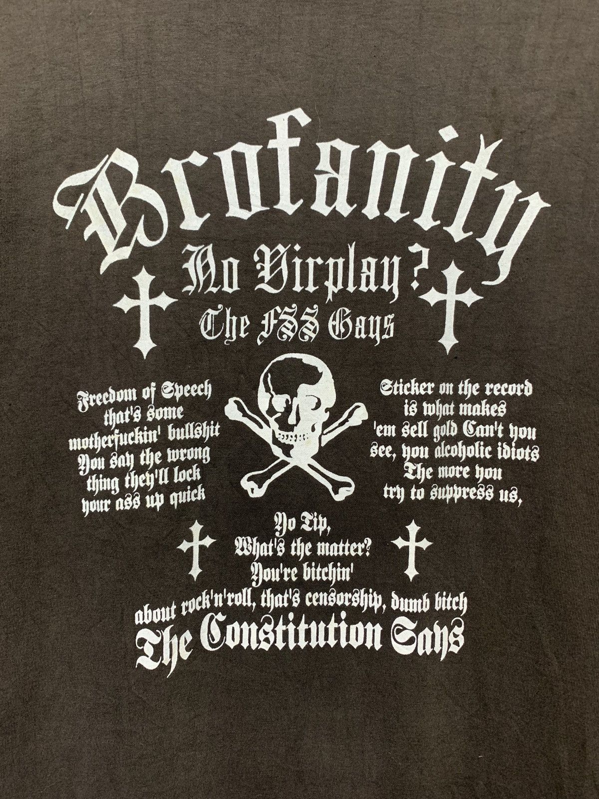 If Six Was Nine × Japanese Brand × Le Grande Bleu (L.G.B.) Y2k dirty words poem cross skull double layer ifsixwasnine Size US M / EU 48-50 / 2 - 3 Thumbnail