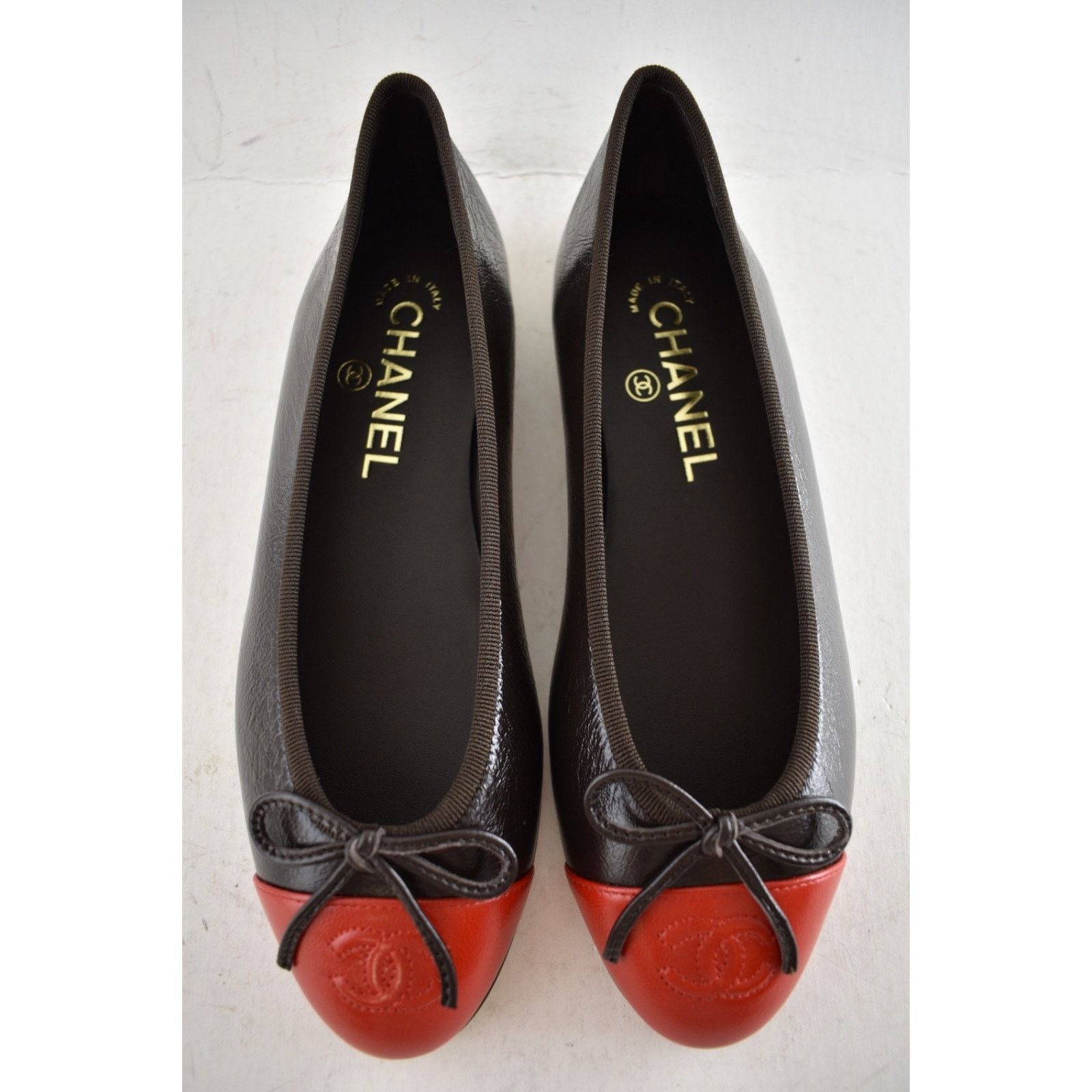 Chanel 26S Red Leather CC Logo Classic Ballet Ballerina Flat 36 Size US 6 / IT 36 - 10 Thumbnail