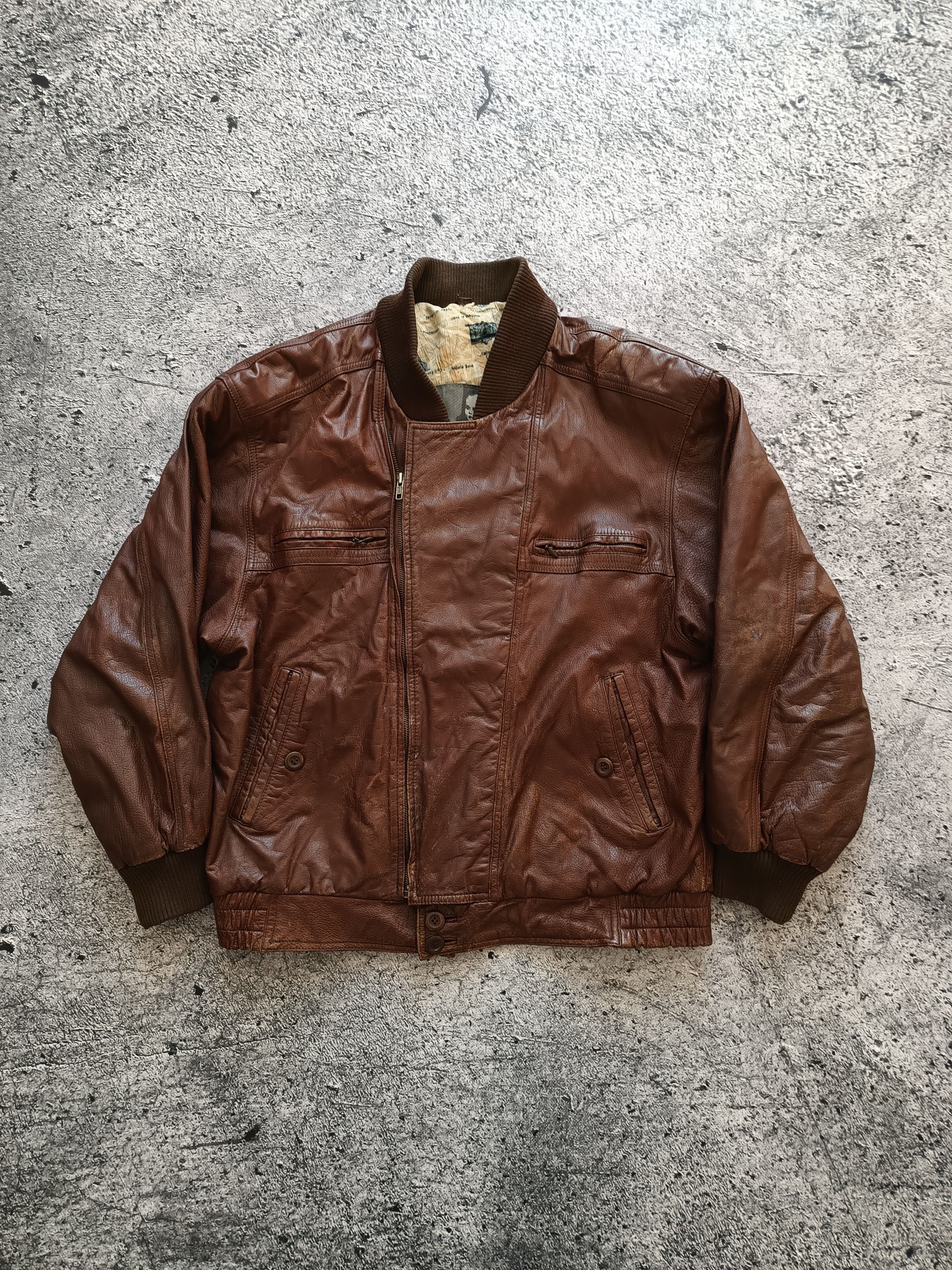 Vintage Vintage 90s Leather Motorcycle Jacket Premium Leather Size US M / EU 48-50 / 2 - 1 Thumbnail