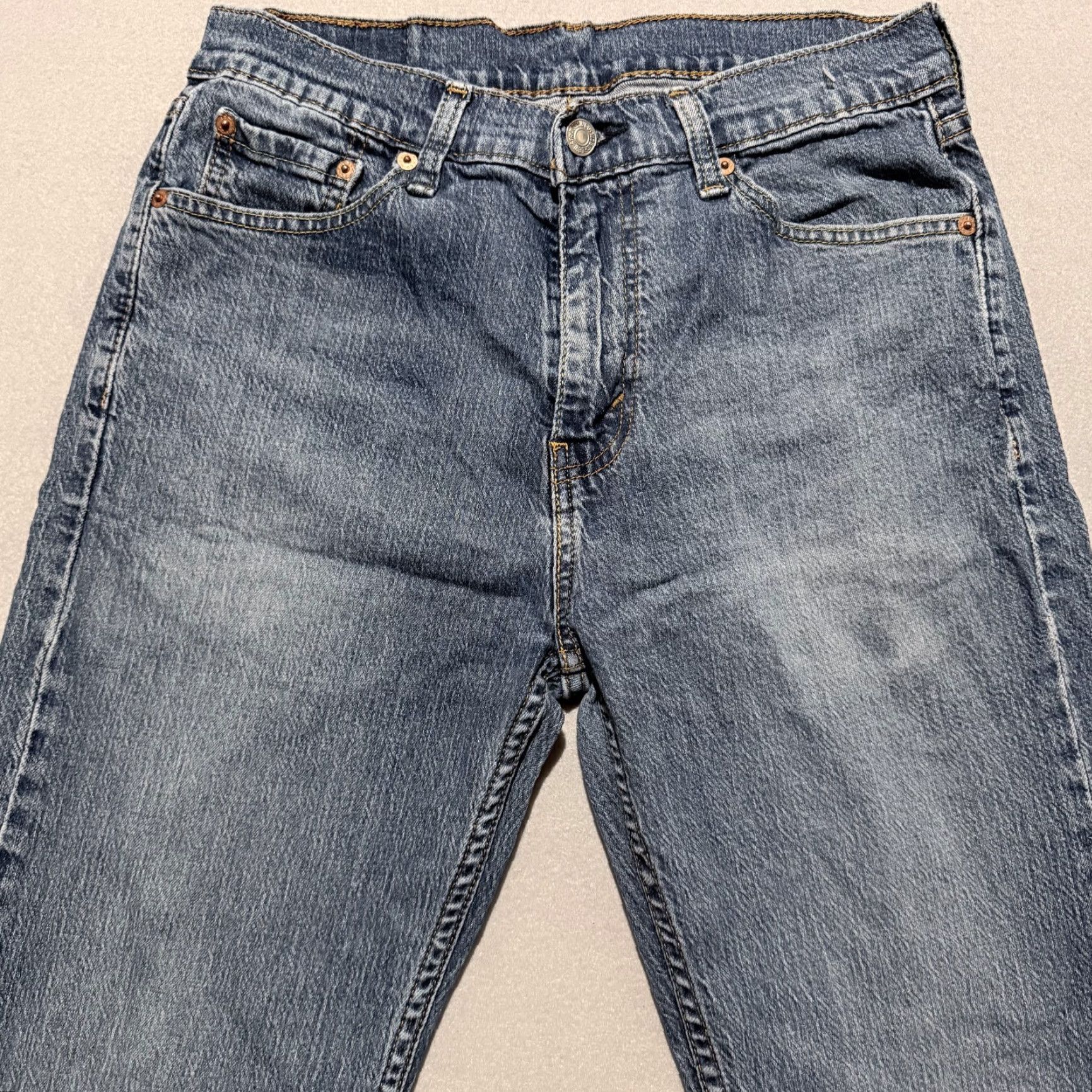 Levi's Levi's 505 Jeans Men Blue Denim Mid Rise Pockets - 30x32 - Regular/Medium Stonewash Straight Jeans Mens Size US 30 / EU 46 - 3 Thumbnail