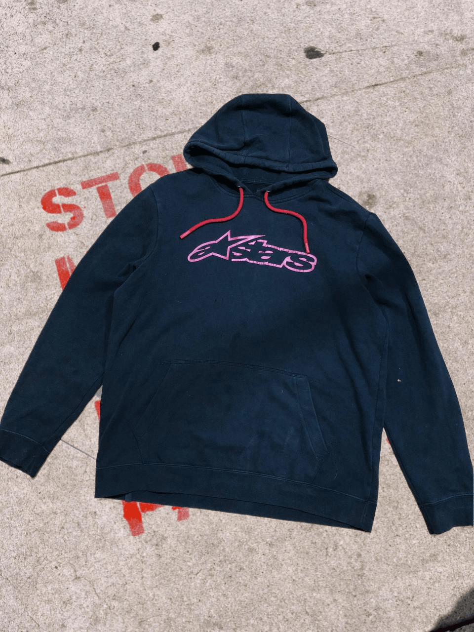 Alpinestars Vintage Alpinestars Racing Hoodie WASHED CENTER LOGO Size US L / EU 52-54 / 3 - 1 Thumbnail