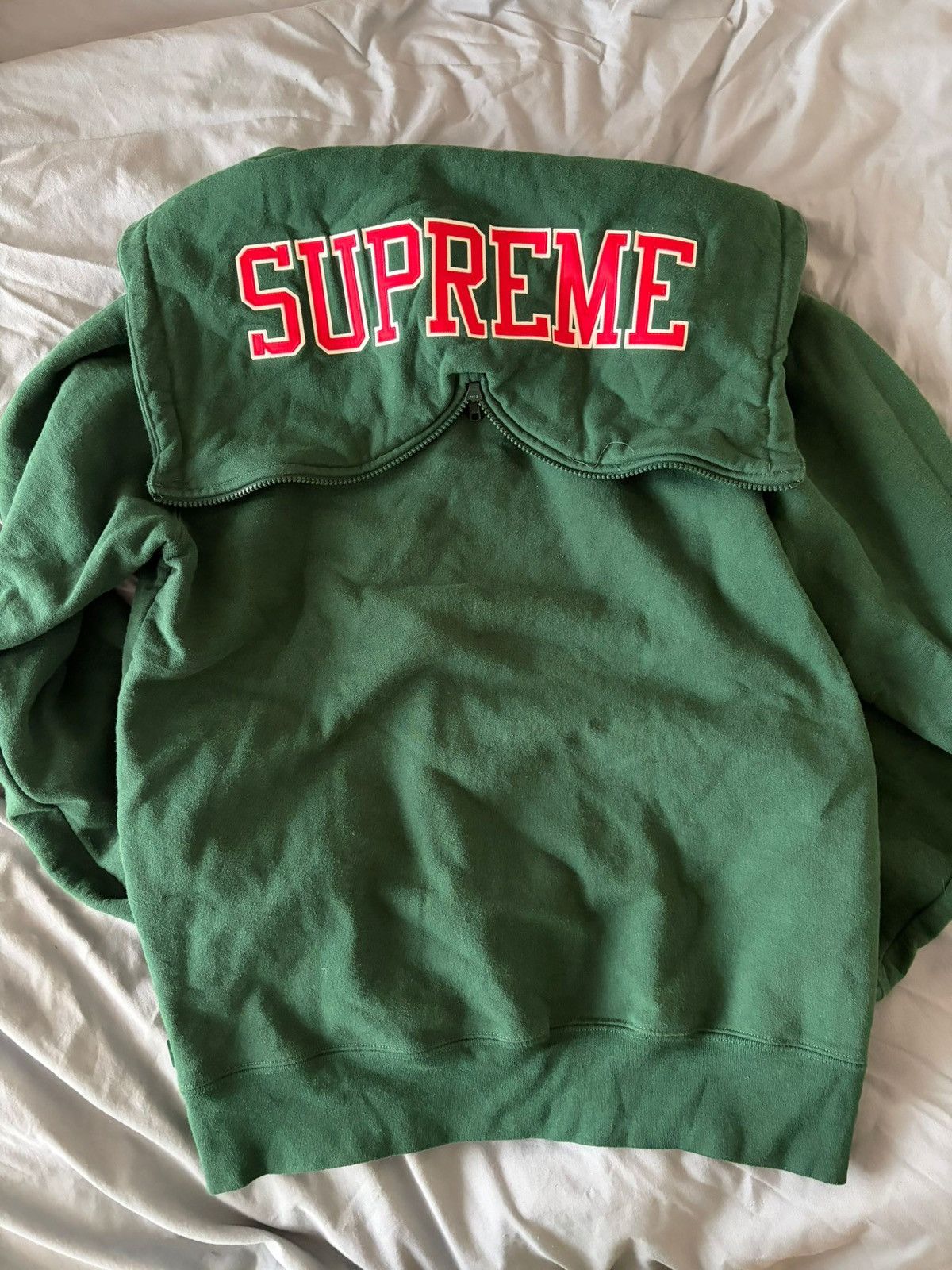 Supreme Supreme Arc Logo Zip Up Hoodie Dark Green Box Logo Size US L / EU 52-54 / 3 - 8 Thumbnail