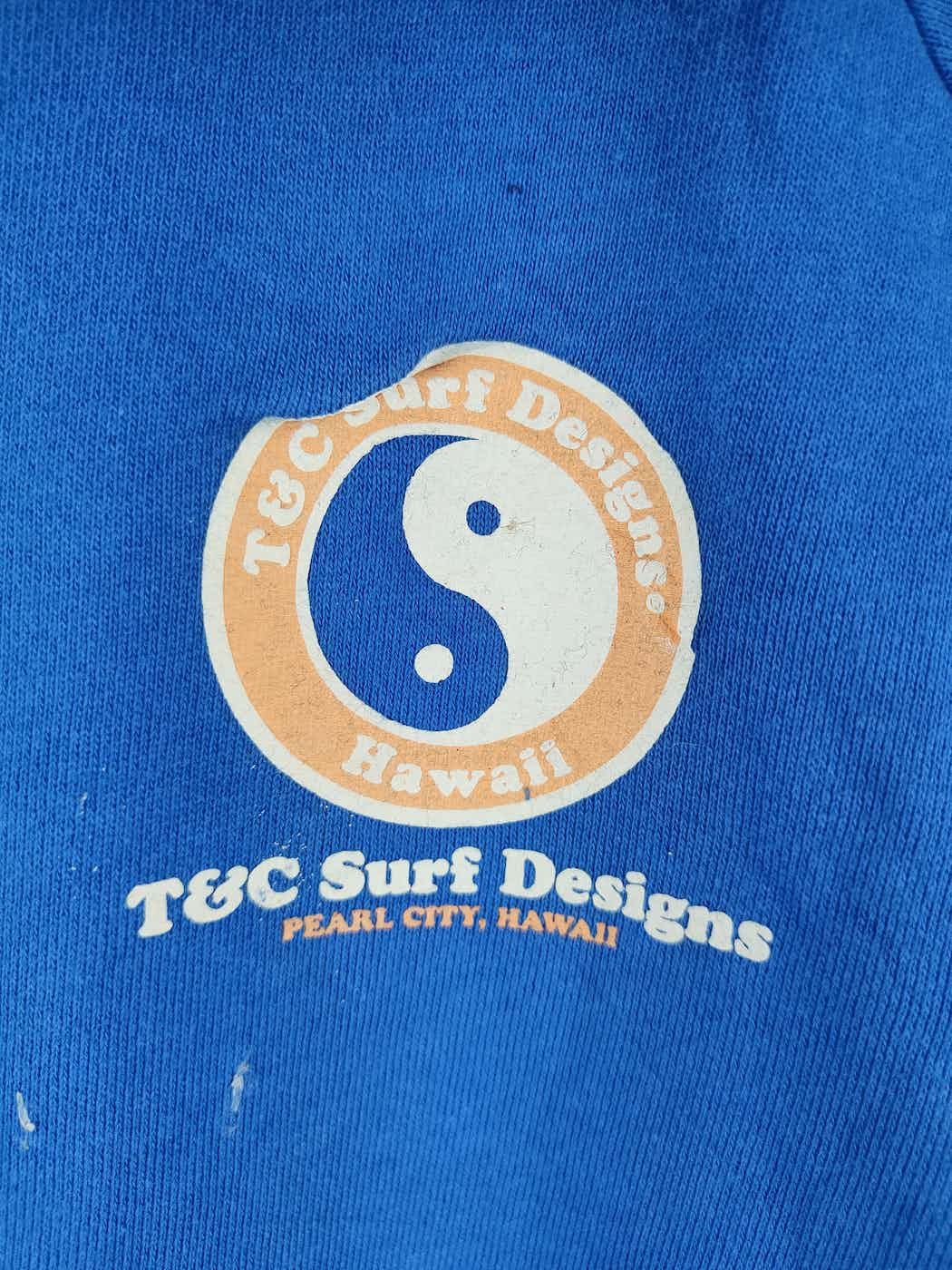 Japanese Brand T&C Surf Designs Blue Hoodie Sweatshirts #S2480 Size US L / EU 52-54 / 3 - 8 Thumbnail