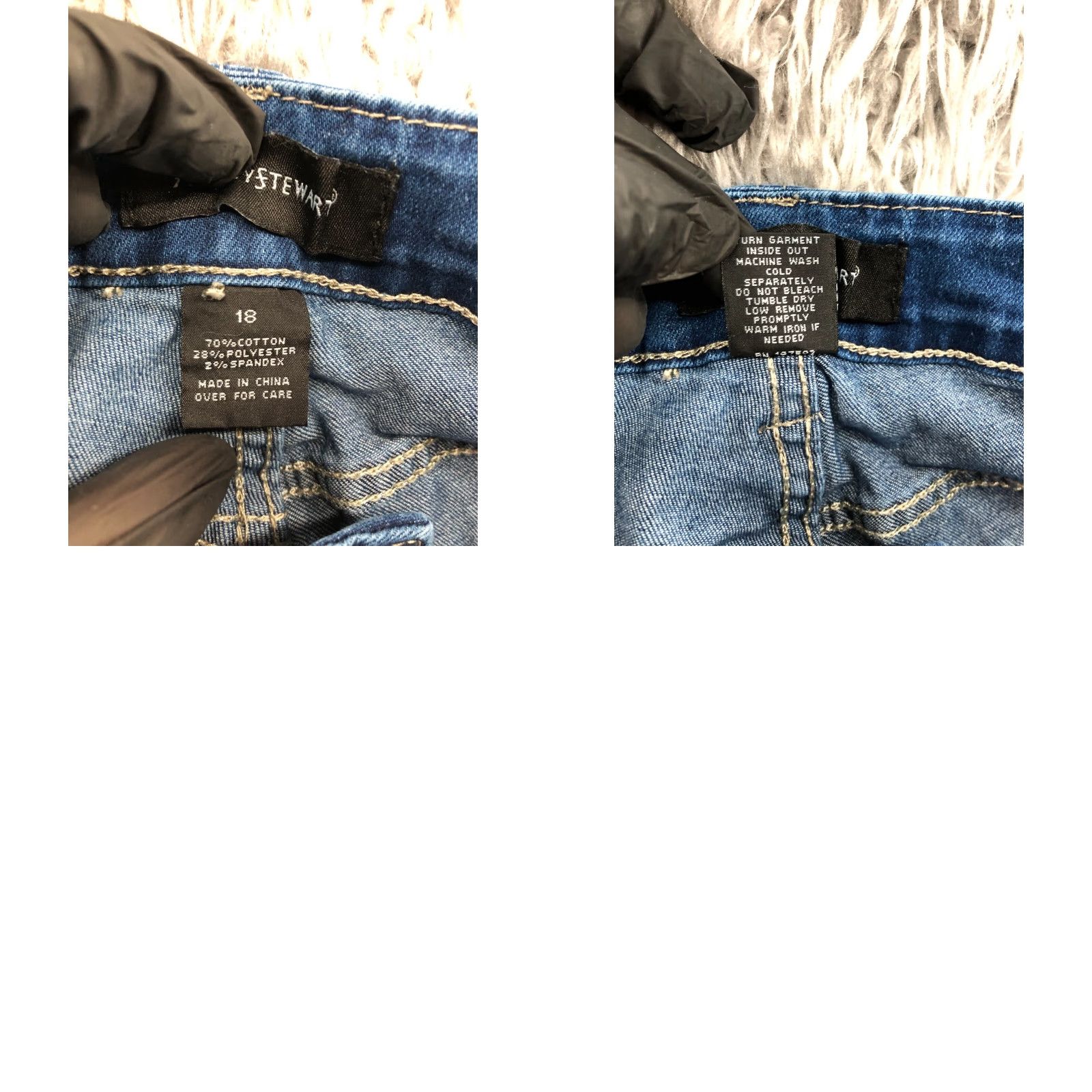 Vintage Ashley Stewart Jeans Skinny Plus Size 18 Womens Medium Blue Denim 5-Pocket Comfort Size 40" / US 18 - 9 Thumbnail